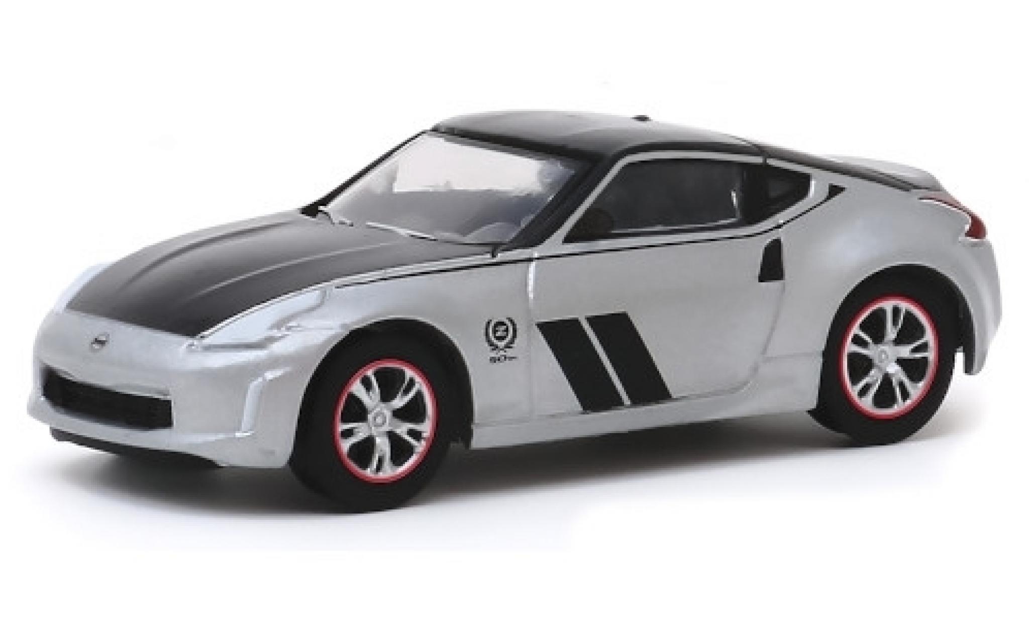 Nissan 370Z 1/64 Greenlight grijs/zwart 2020 50th Anniversaire modelauto