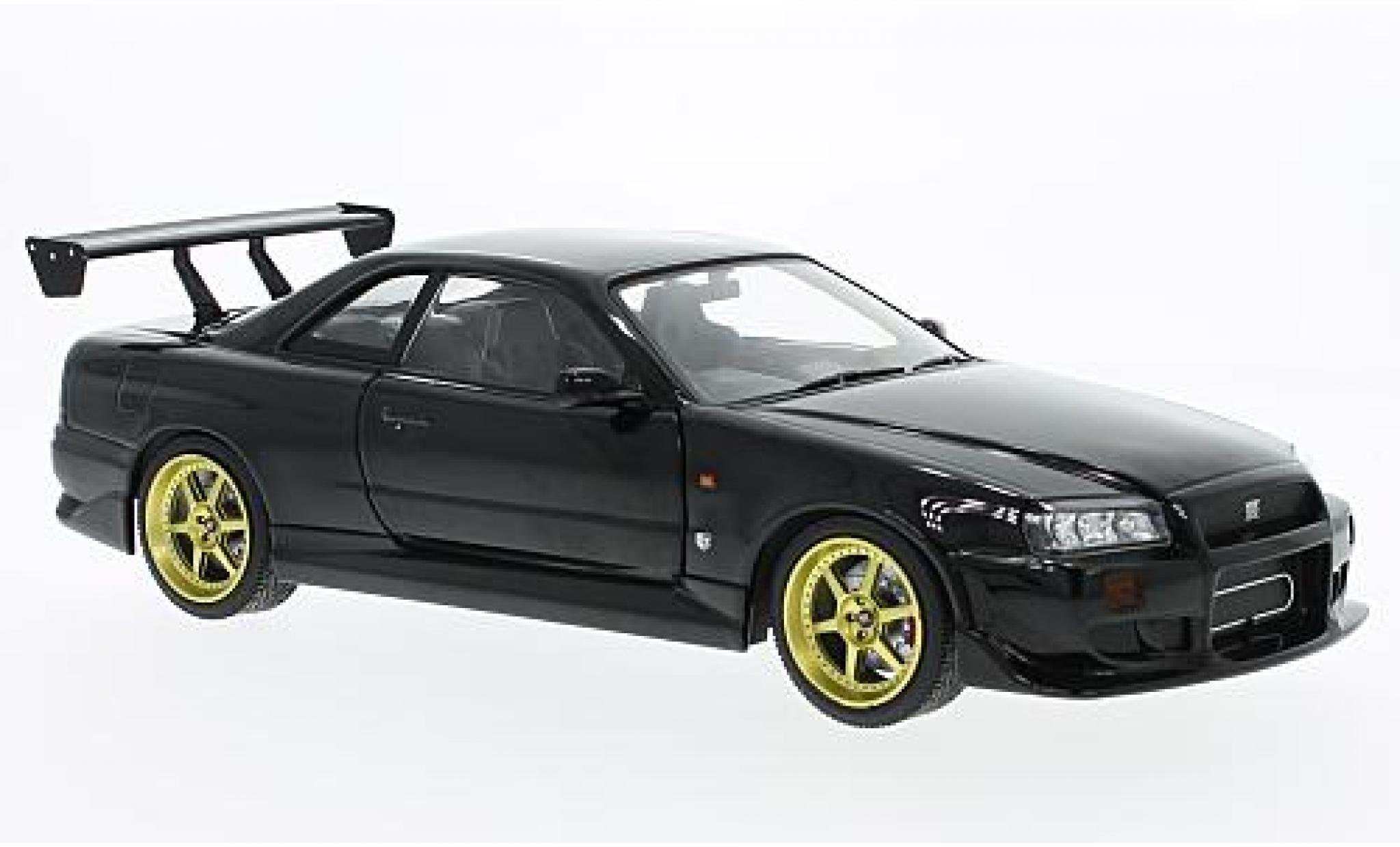 Nissan Skyline 1/18 Greenlight GT-R34 zwart RHD 1999 modelauto
