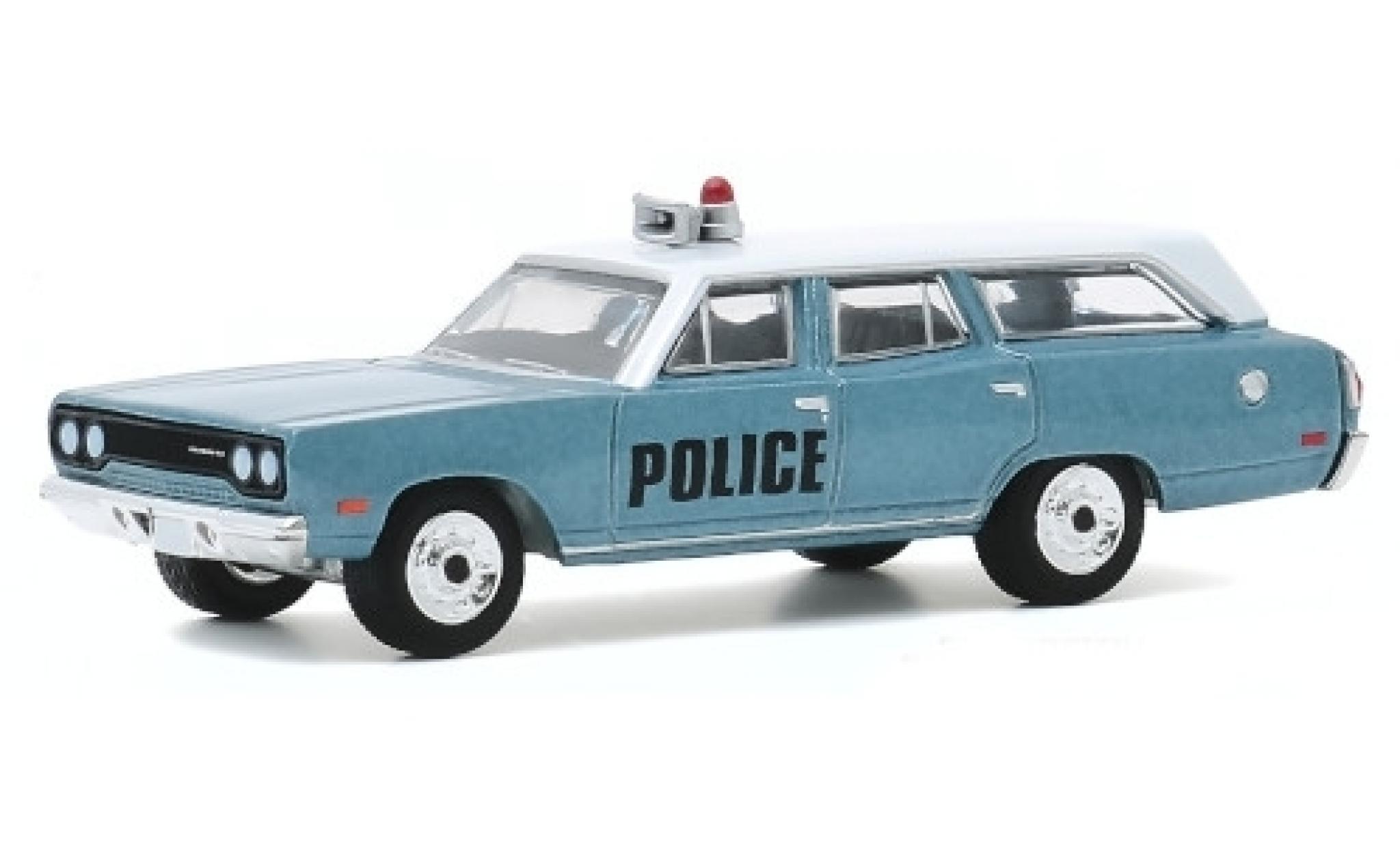 Plymouth Belvedere 1/64 Greenlight Emergency Wagon Politie 1970 modelauto