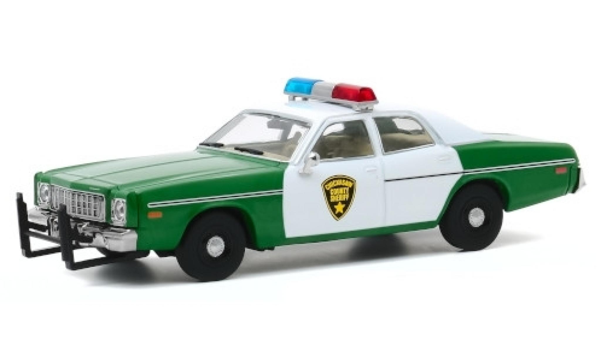 Plymouth Fury 1/64 Greenlight Chickasaw County Sheriff 1975 modelauto