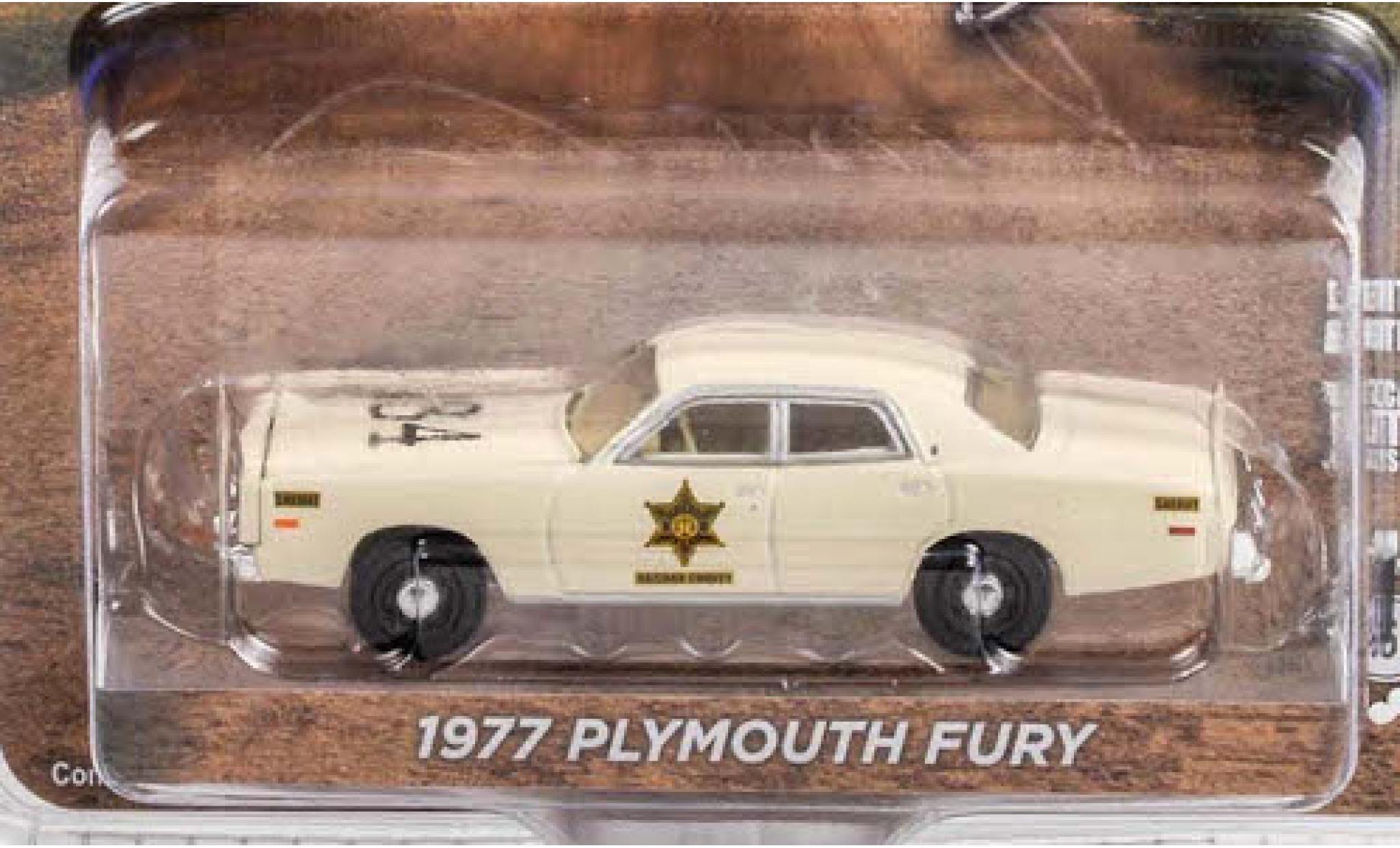 Plymouth Fury 1/64 Greenlight Rigroenon Sheriff 1977 modelauto