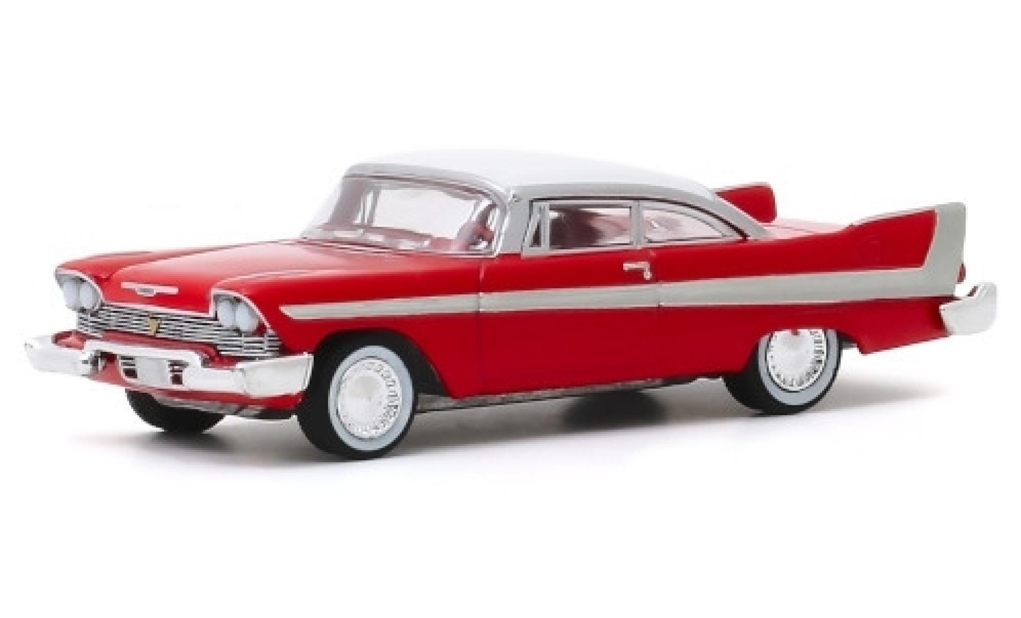 Plymouth Fury 1/64 Greenlight rood/wit 1958 Christine modelauto