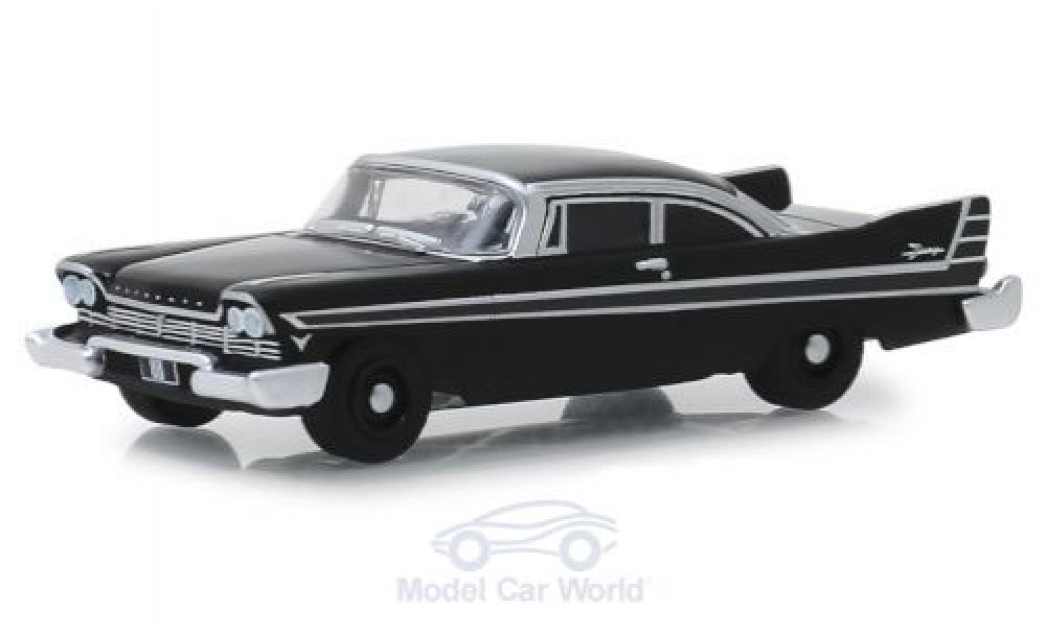 Plymouth Fury 1/64 Greenlight zwart 1957 modelauto