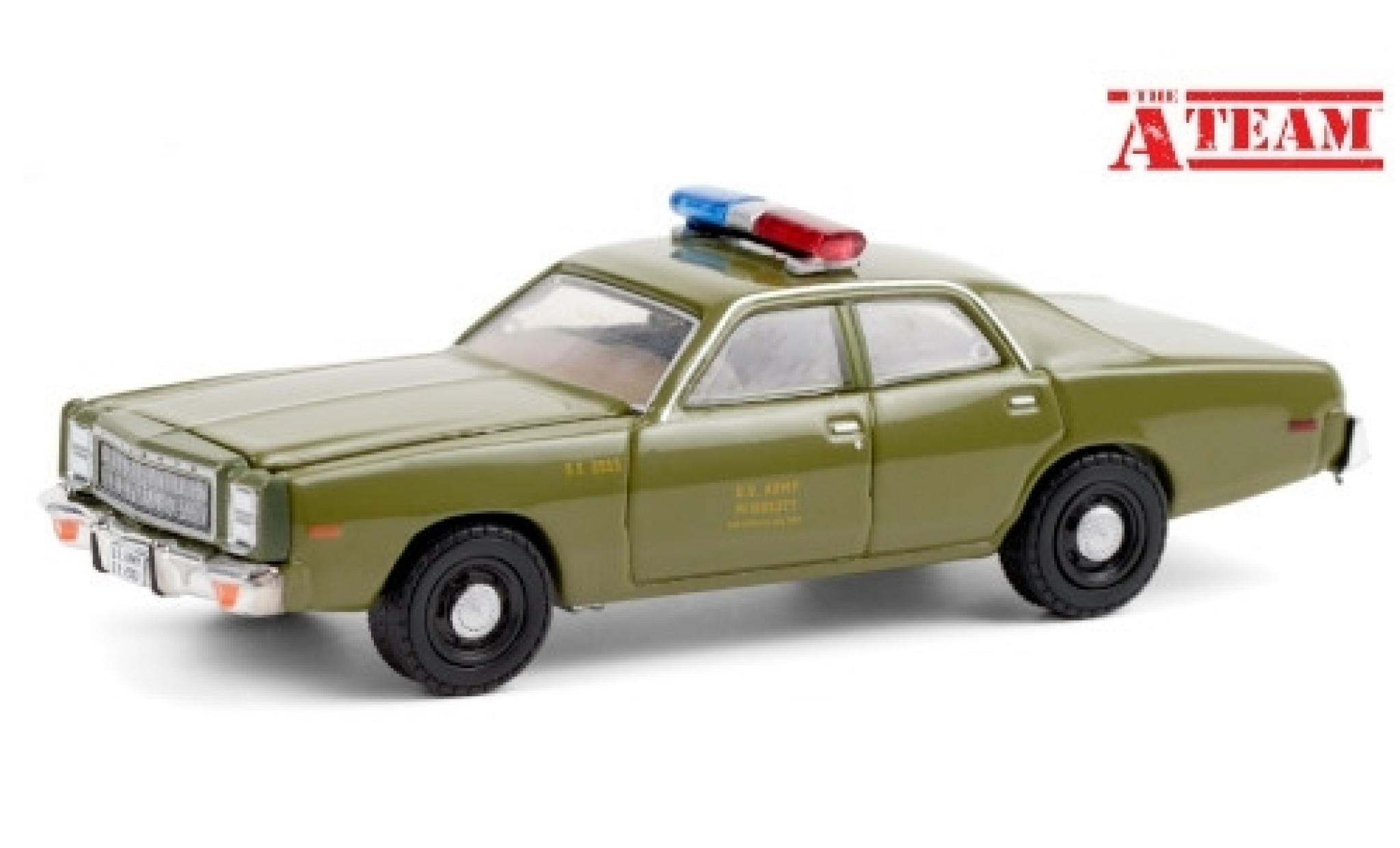 Plymouth Fury 1/64 Greenlight U.S. Army - Military Politie 1977 modelauto