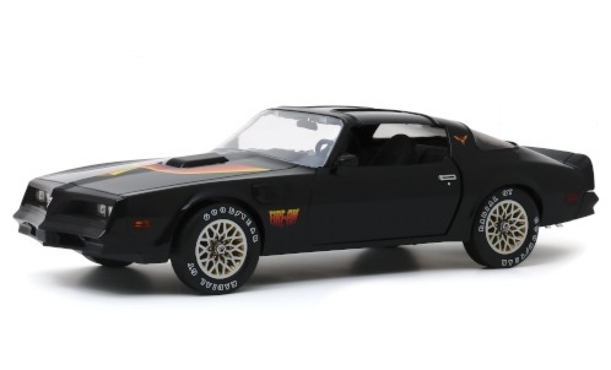 Pontiac Firebird 1/18 Greenlight Trans Am Fire AM by VSE zwart/Dekor 1977 modelauto