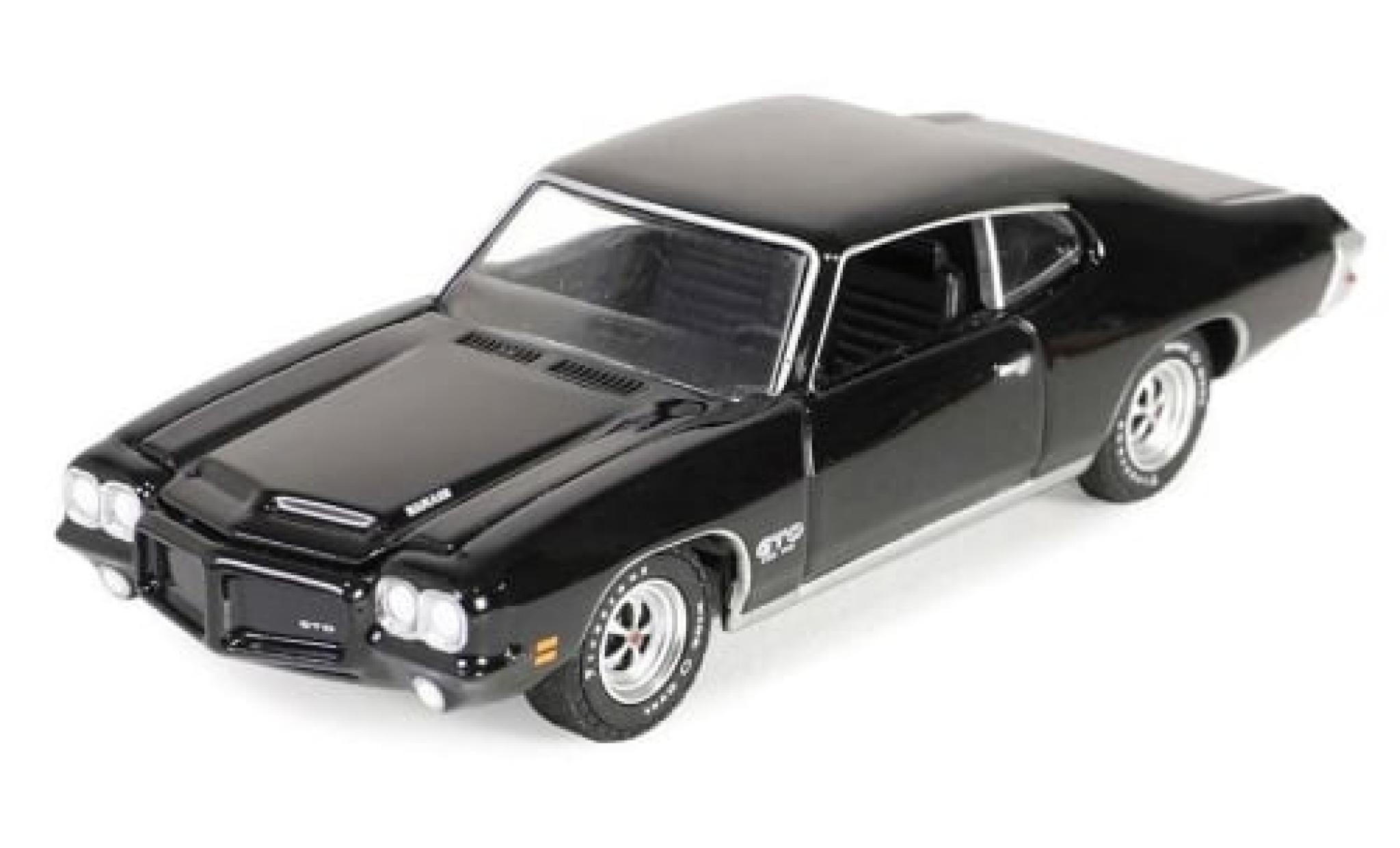 Pontiac GTO 1/64 Greenlight zwart 1971 1:64 modelauto
