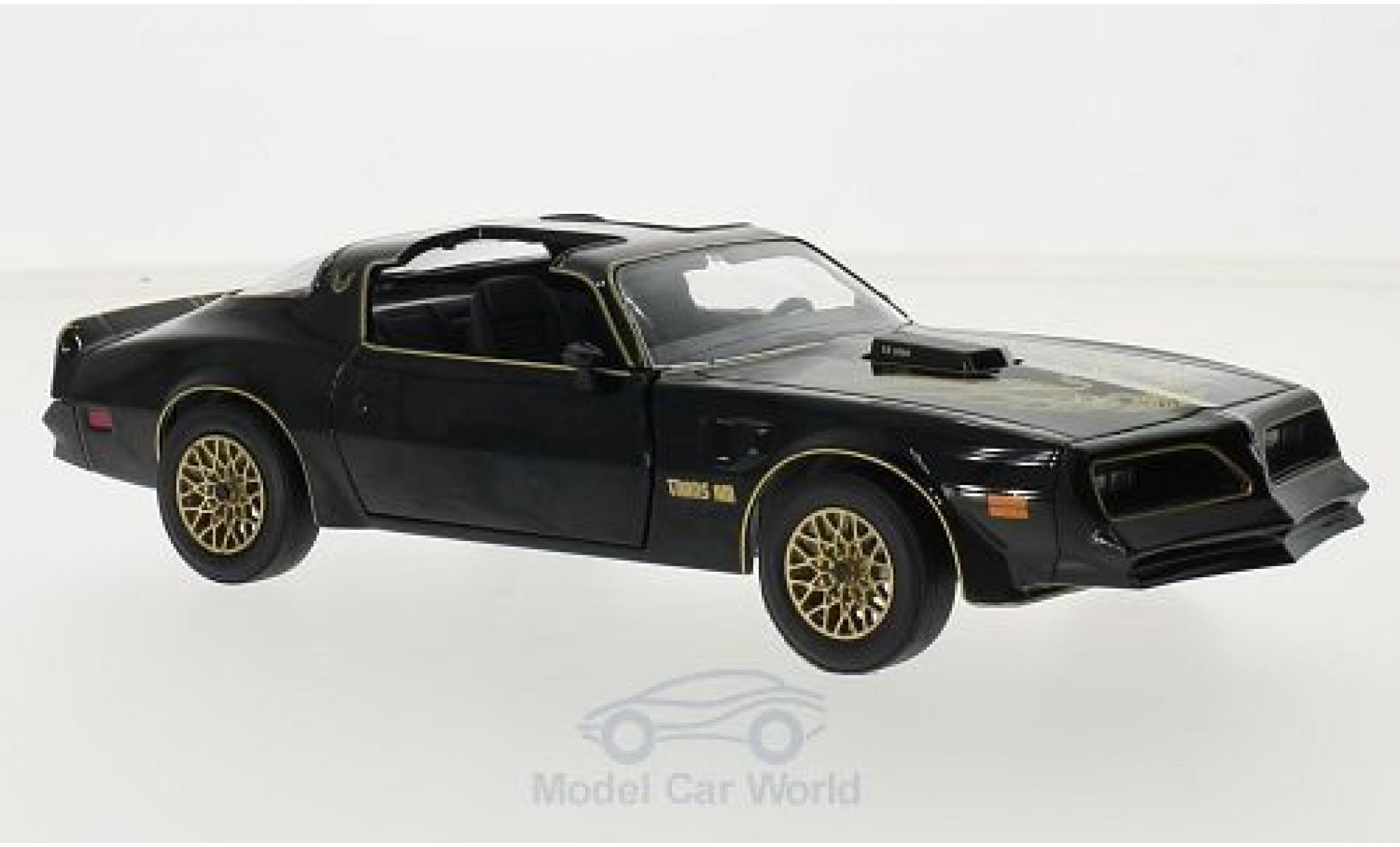 Pontiac Trans Am 1/24 Greenlight zwart/gold Smokey and the Bandit I 1977 modelauto