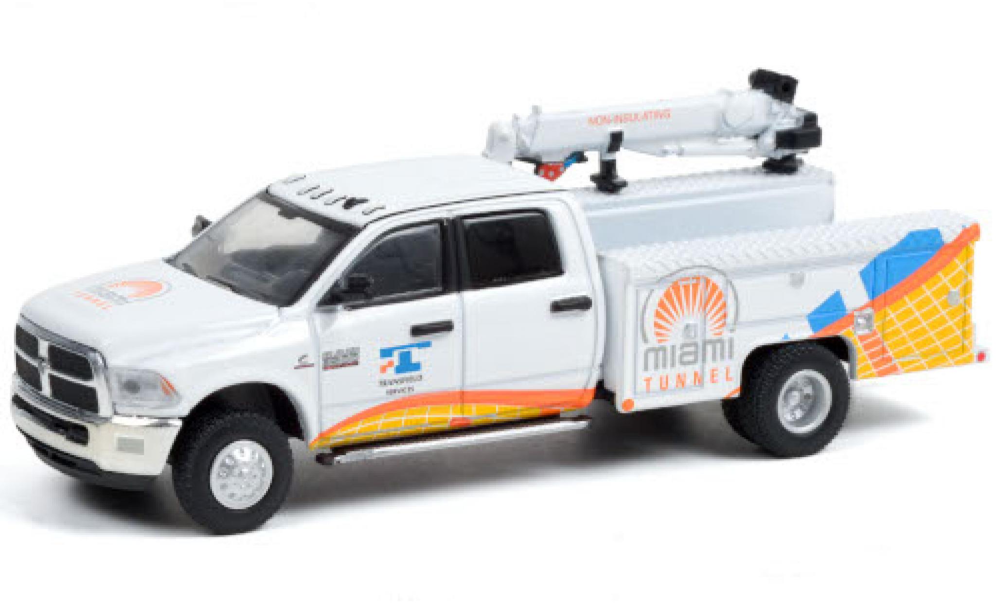 RAM 3 1/64 Greenlight 500 Dually Crane Truck Miami Tunnel - Transfield Services 2015 modelauto