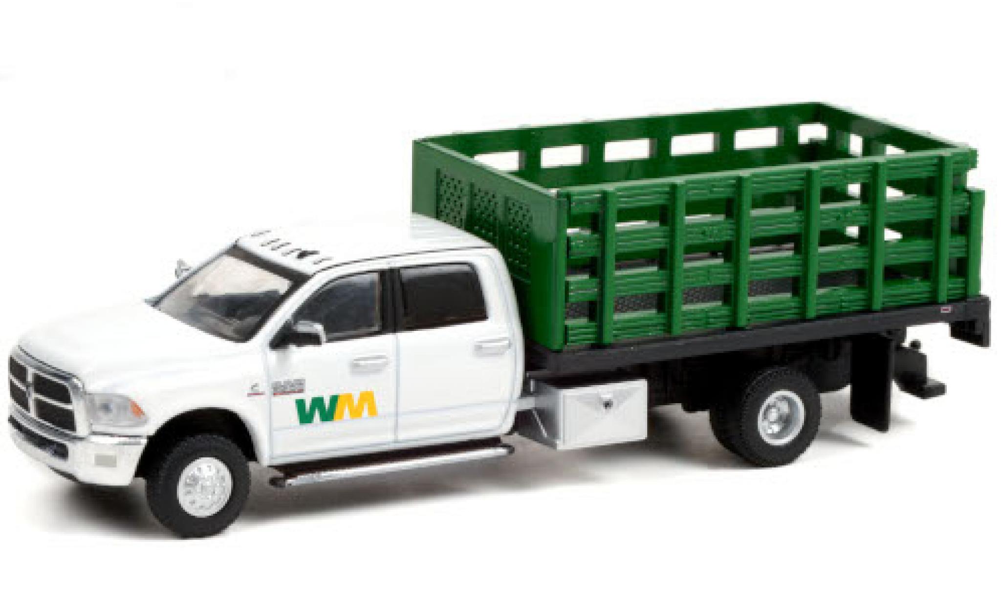 RAM 3 1/64 Greenlight 500 Dually Stake Truck WM - Waste Management 2018 modelauto