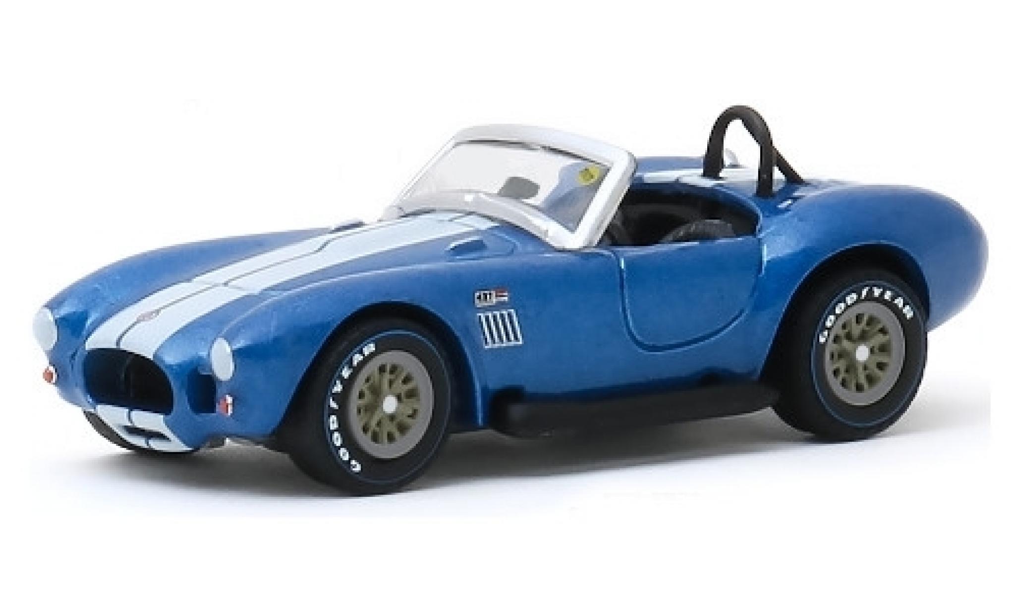 Shelby Cobra 1/64 Greenlight 427 S/C metallic blauw/wit 1967 modelauto