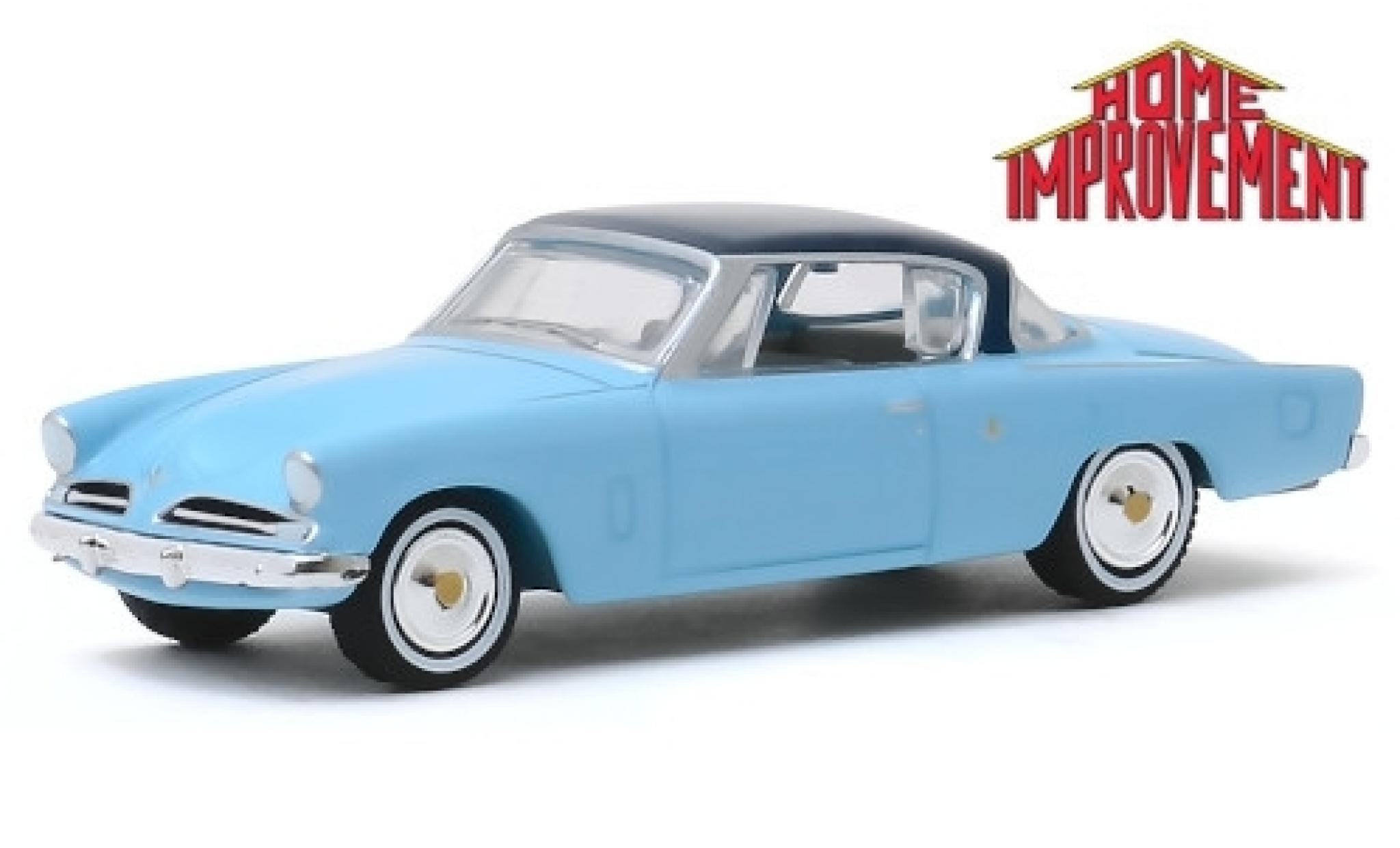 Studebaker Commander 1/64 Greenlight Starliner blauw/blauw Home Improvement 1953 modelauto
