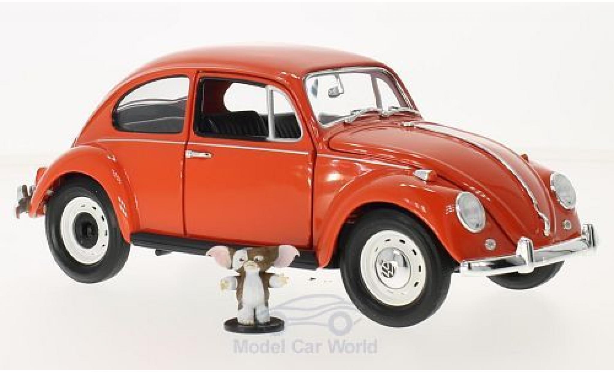 Volkswagen Beetle 1/18 Greenlight oranje Gremlins 1967 mit Figur ohne Vitrine modelauto