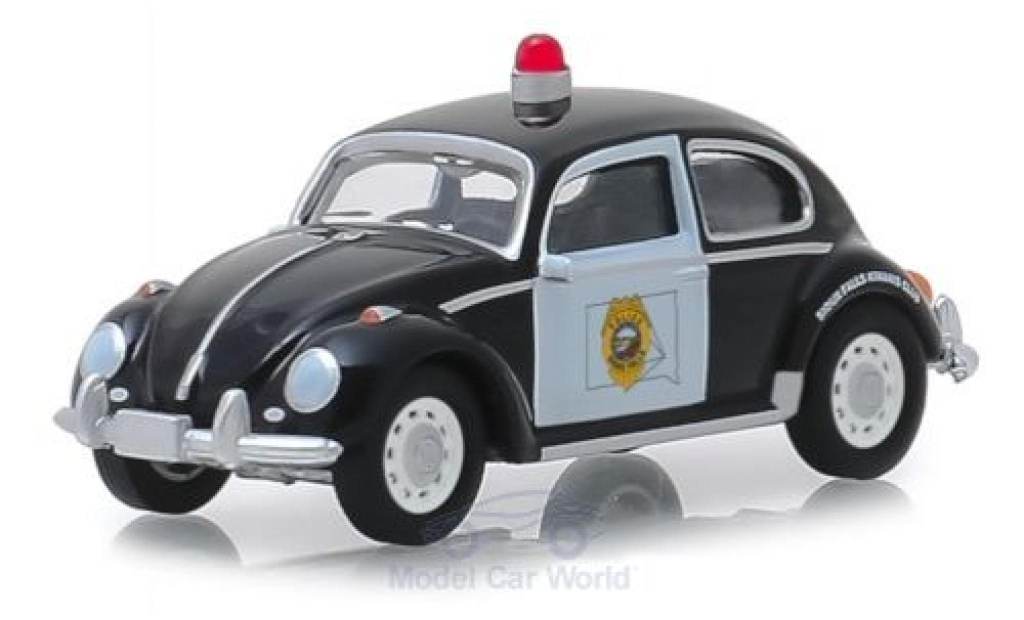 Volkswagen Beetle 1/64 Greenlight zwart/wit Sioux Falls Politie modelauto