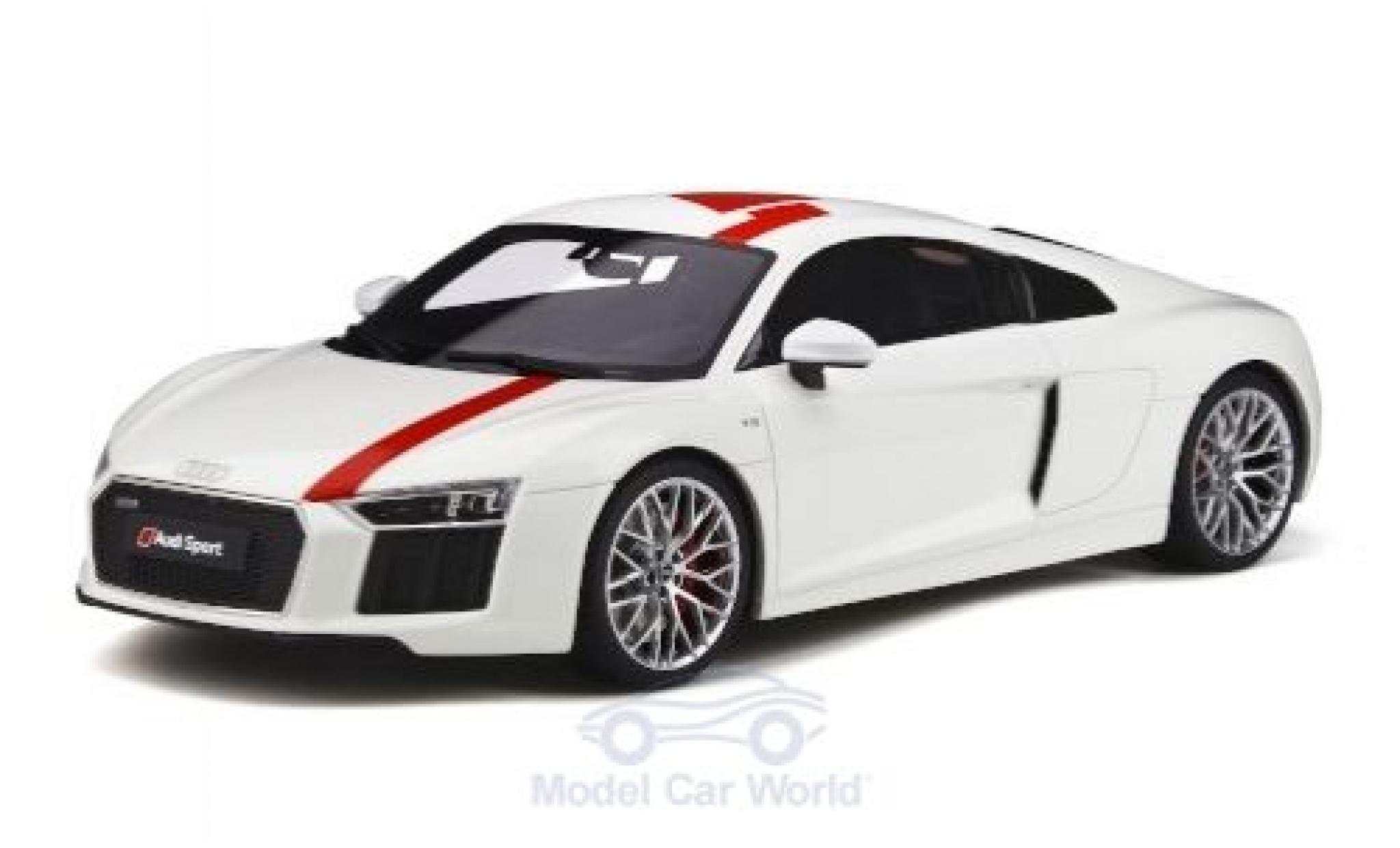 Audi R8 1/18 GT Spirit V10 RWS wit 2018 modelauto