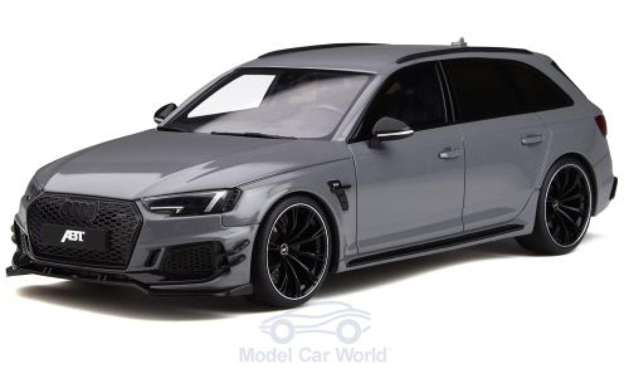 Audi RS4 1/18 GT Spirit -R Abt grijs 2019 modelauto