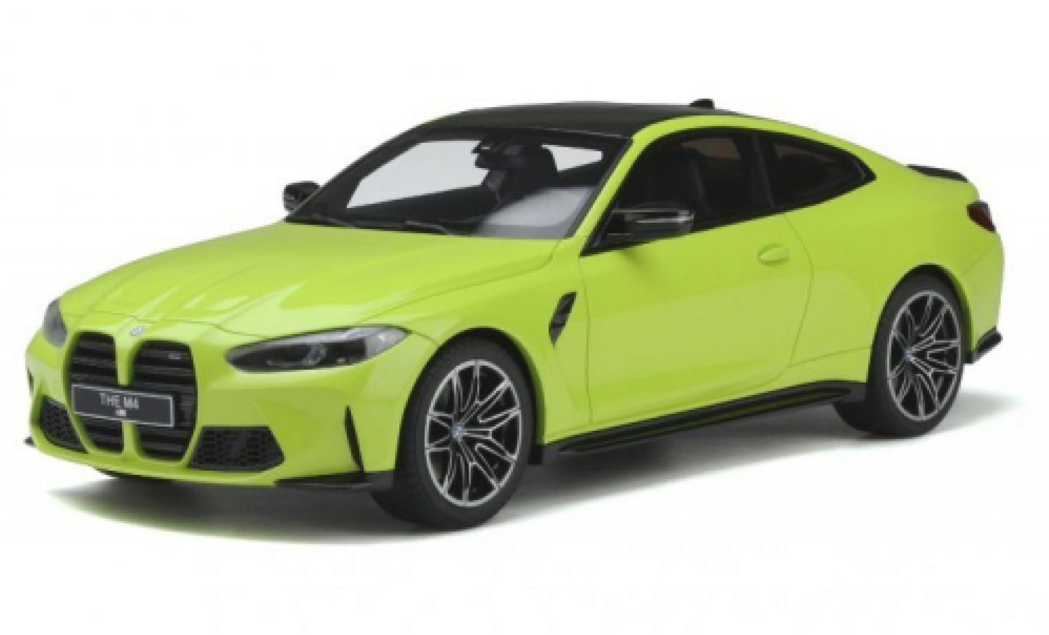 Bmw M4 1/18 GT Spirit (G82) geel modelauto