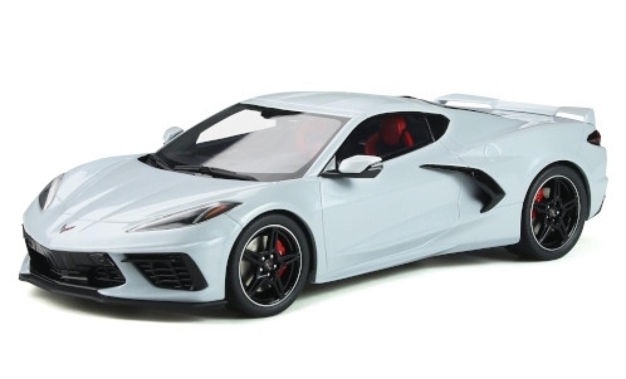 Chevrolet Corvette 1/18 GT Spirit (C8) metallic grijs 2020 modelauto