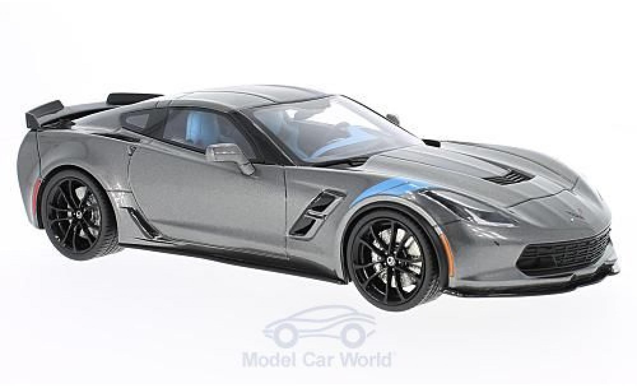Chevrolet Corvette C7 1/18 GT Spirit Grand Sport metallic grijs 2017 modelauto