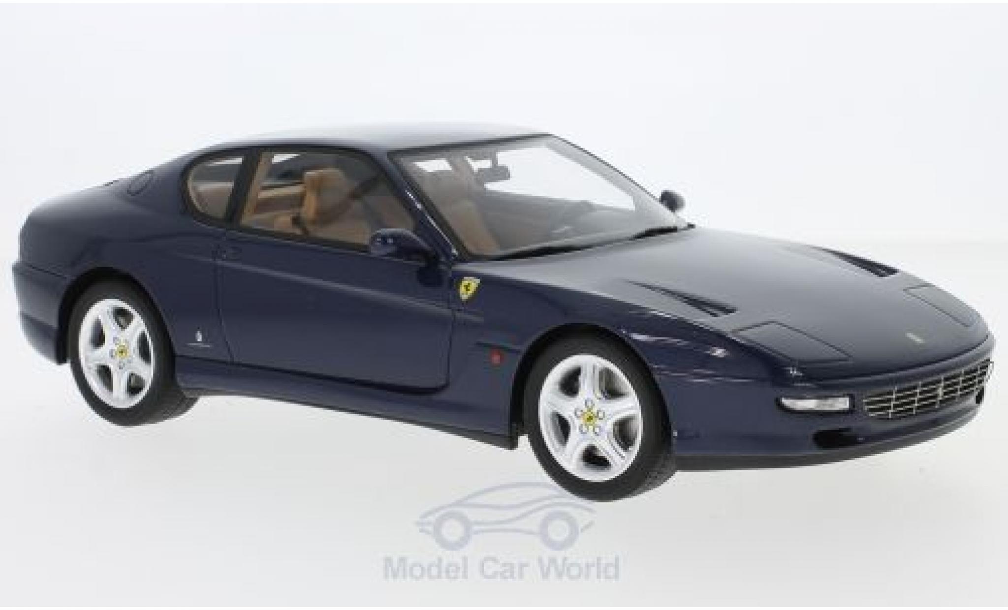 Ferrari 456 1/18 GT Spirit GT metallic blauw 1992 modelauto
