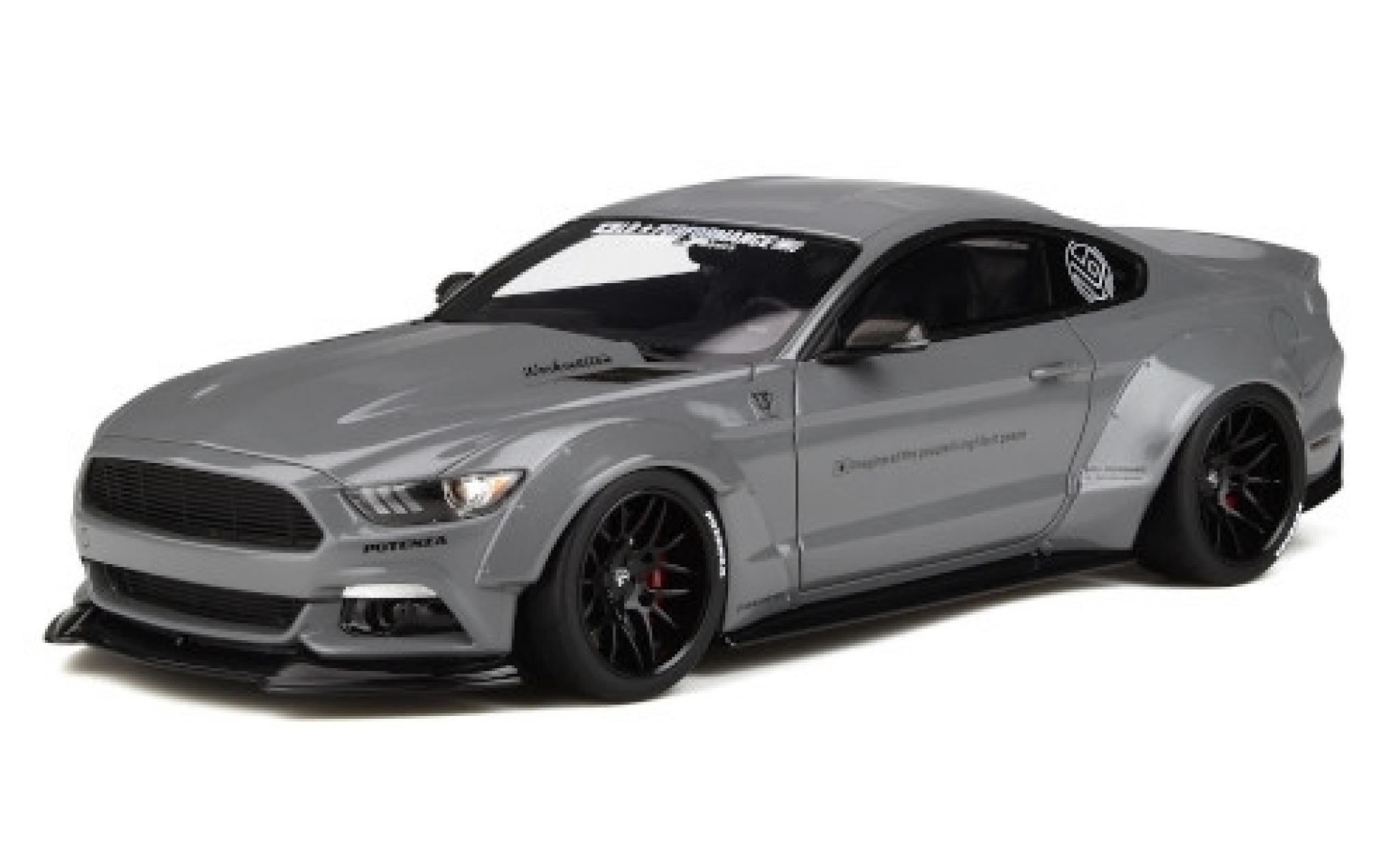 Ford Mustang 1/18 GT Spirit by LB-Works grijs modelauto
