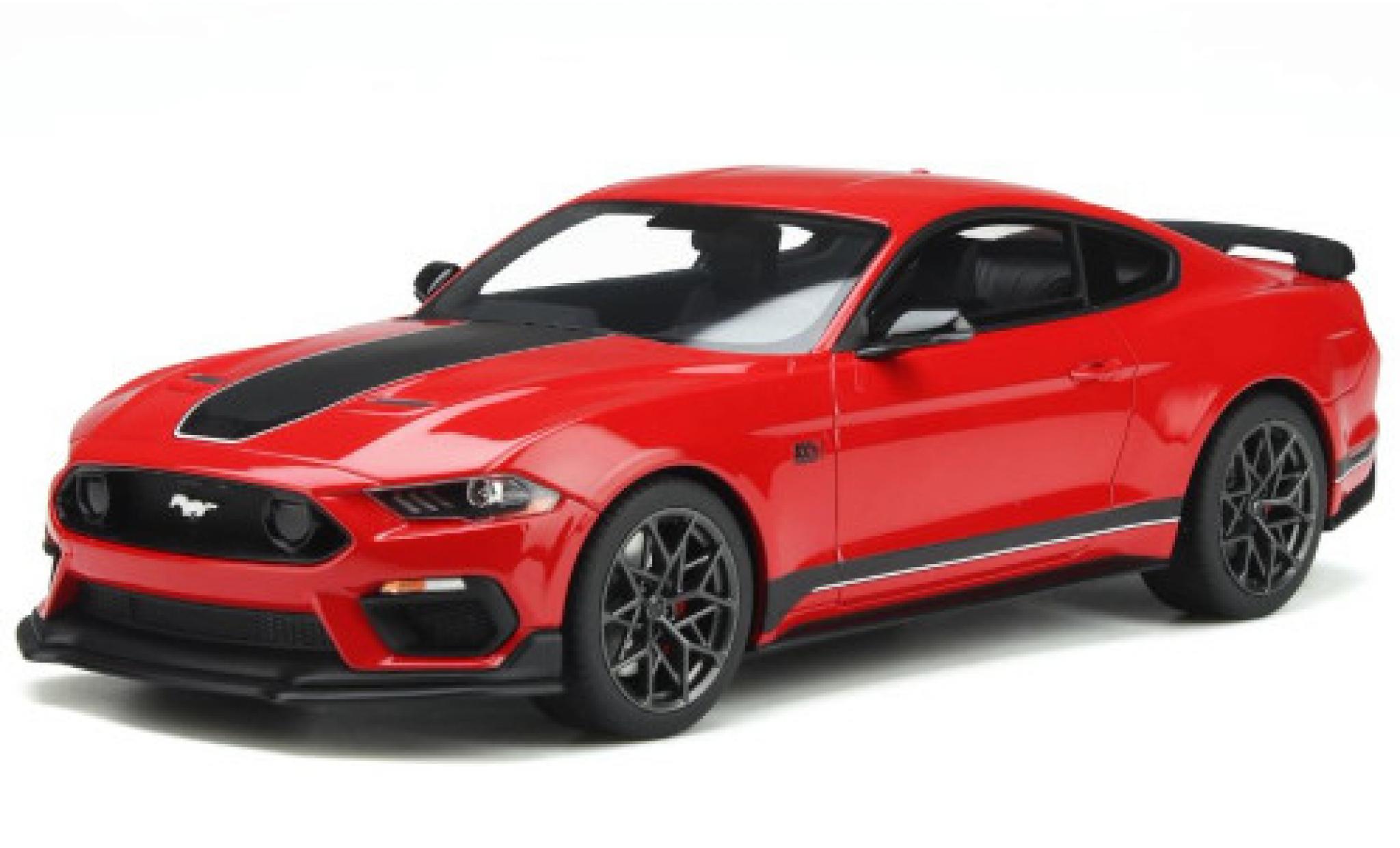 Ford Mustang 1/18 GT Spirit Mach 1 rood/zwart 2021 modelauto