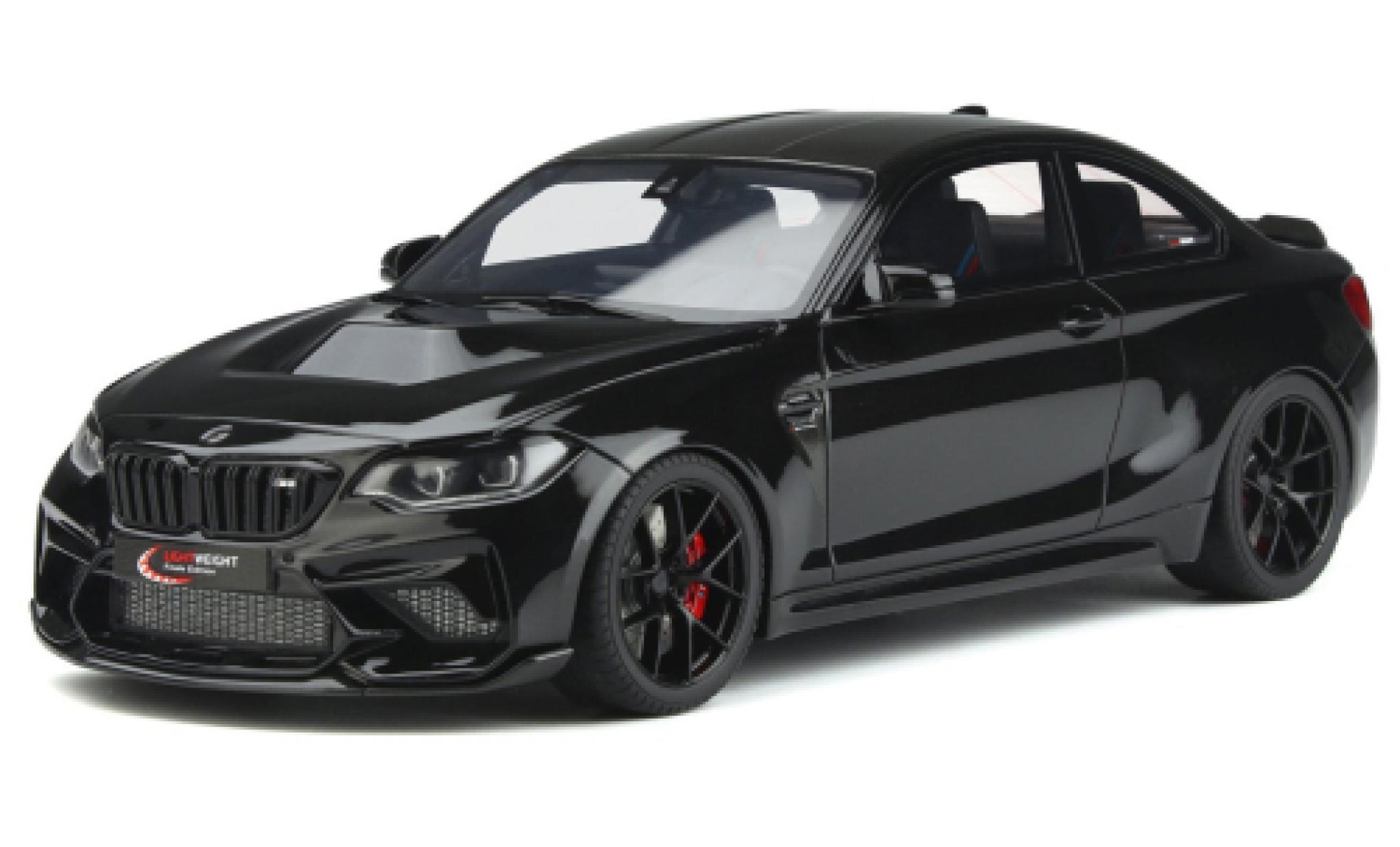 Bmw M2 1/18 GT Spirit Competiiton By Lightweight Performance metallic zwart 2021 modelauto