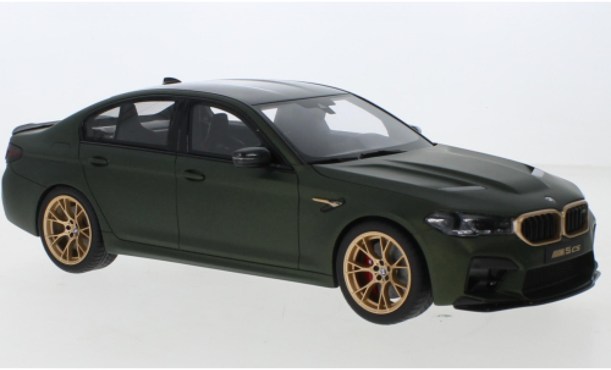 Bmw M5 1/18 GT Spirit CS (F90) mattgroen 2021 modelauto