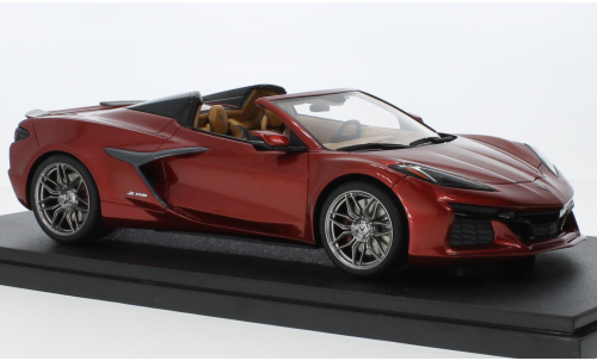 Chevrolet Corvette 1/18 GT Spirit (C8) Z06 Cabriolet metallic rood fonc&eacute; 2022 modelauto