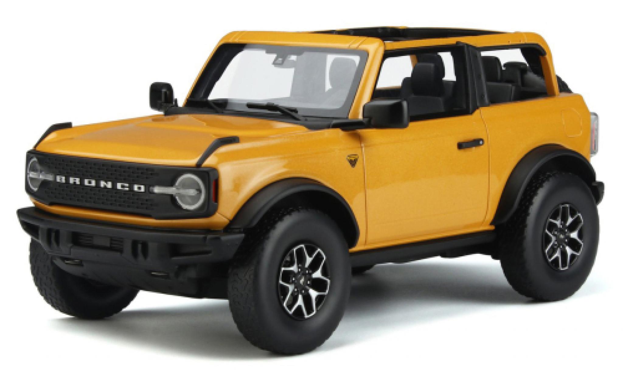 Ford Bronco 1/18 GT Spirit Badlands metallic oranje 2021 modelauto