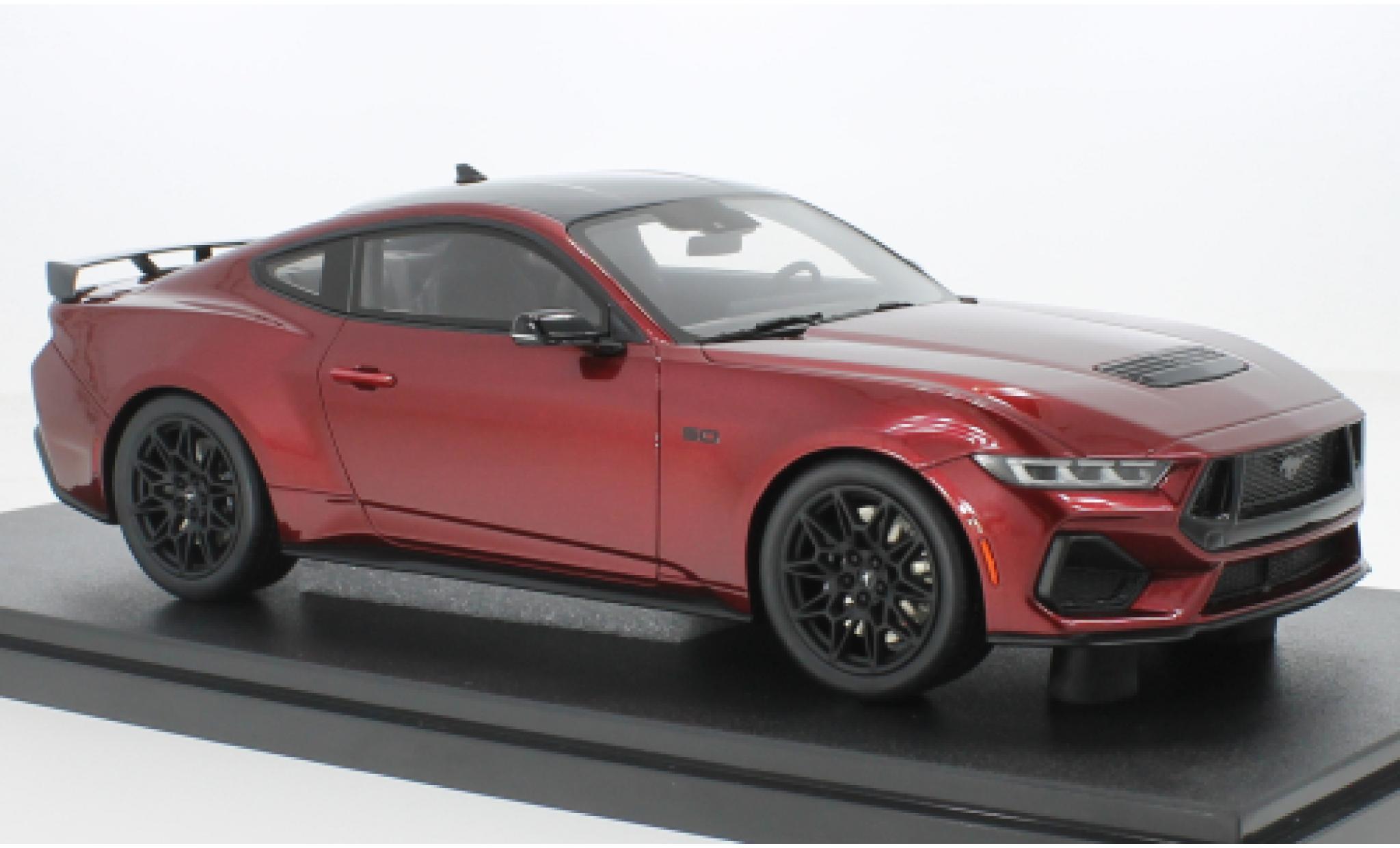 Ford Mustang 1/18 GT Spirit GT metallic rood fonc&eacute; 2024 modelauto