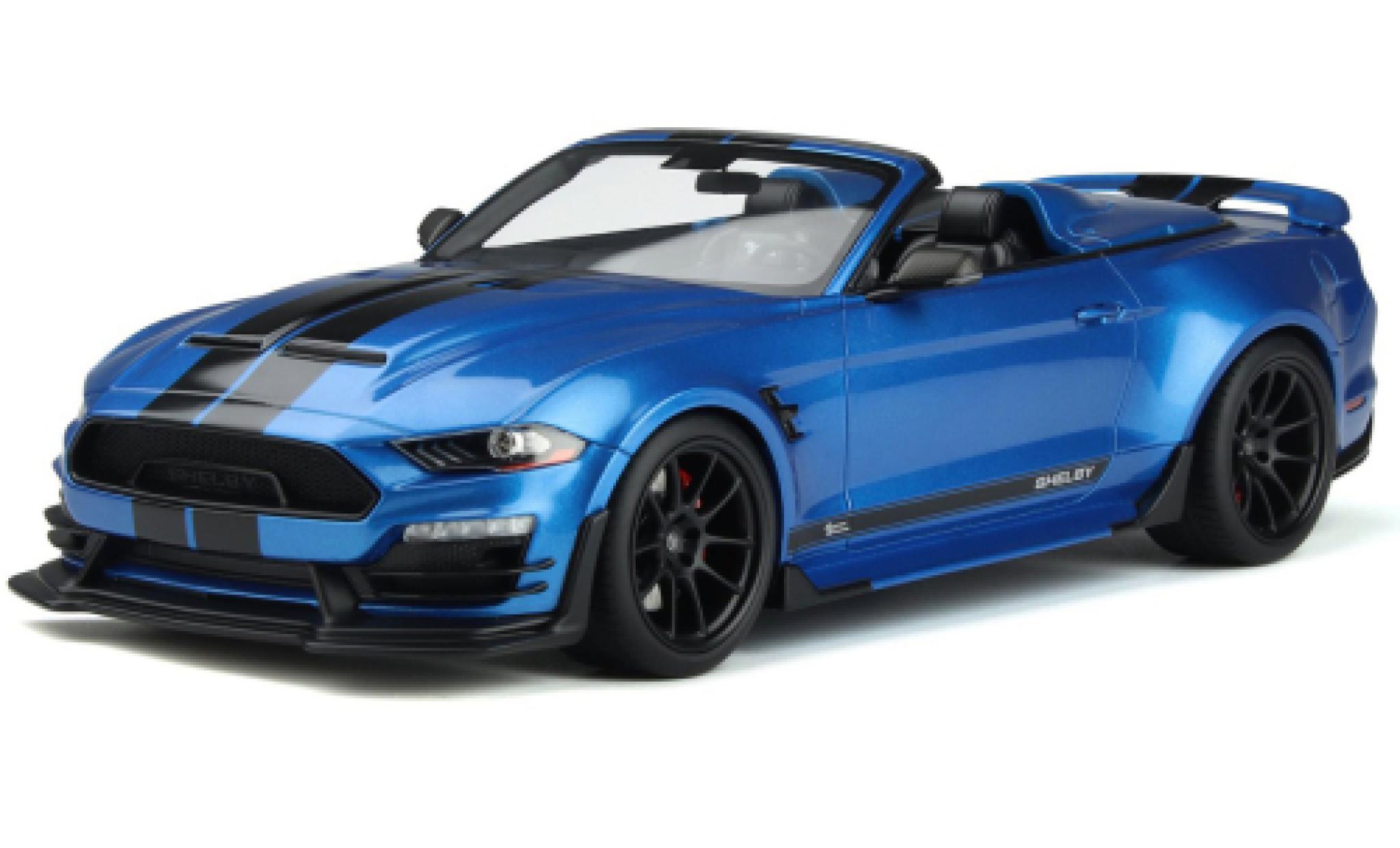 Ford Mustang 1/18 GT Spirit Shelby Super Snake Speedster metallic blauw 2022 modelauto