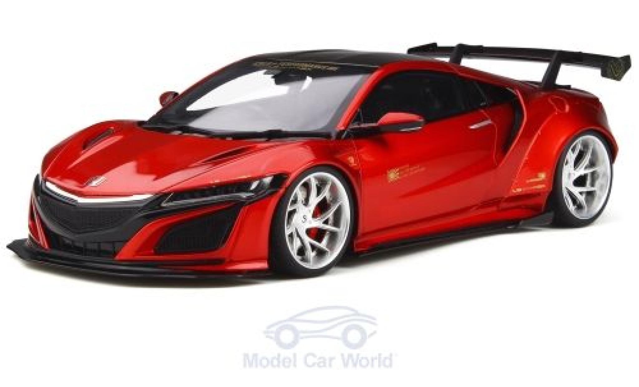 Honda NSX 1/18 GT Spirit LB-Works metallic rood RHD modelauto