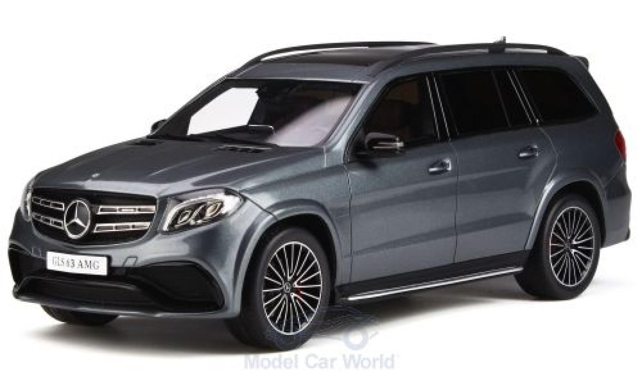 Mercedes Classe S 1/18 GT Spirit AMG GLS 63 metallic grijs 2016 modelauto