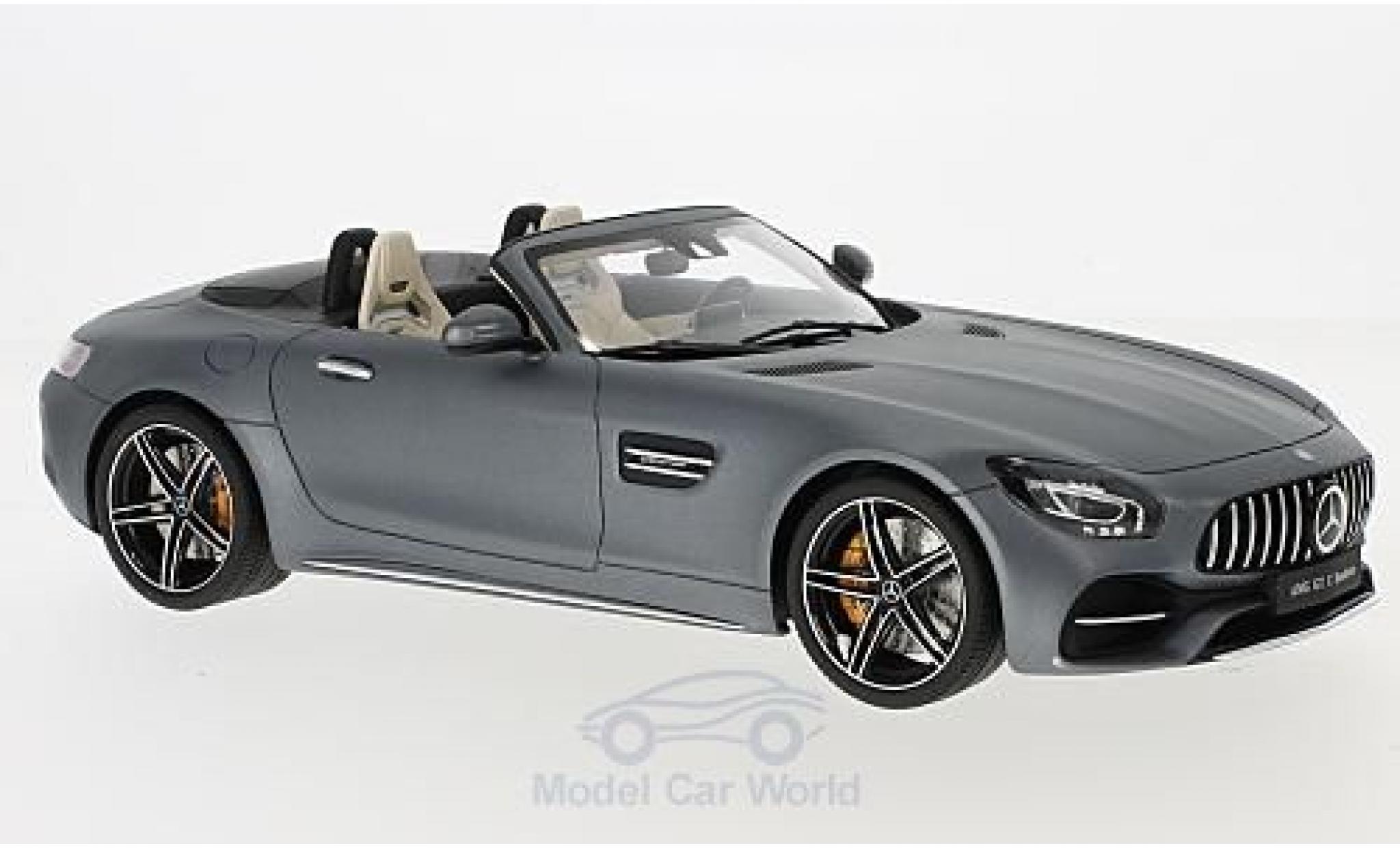 Mercedes AMG GT 1/18 GT Spirit C Roadster matt-grijs 2017 modelauto