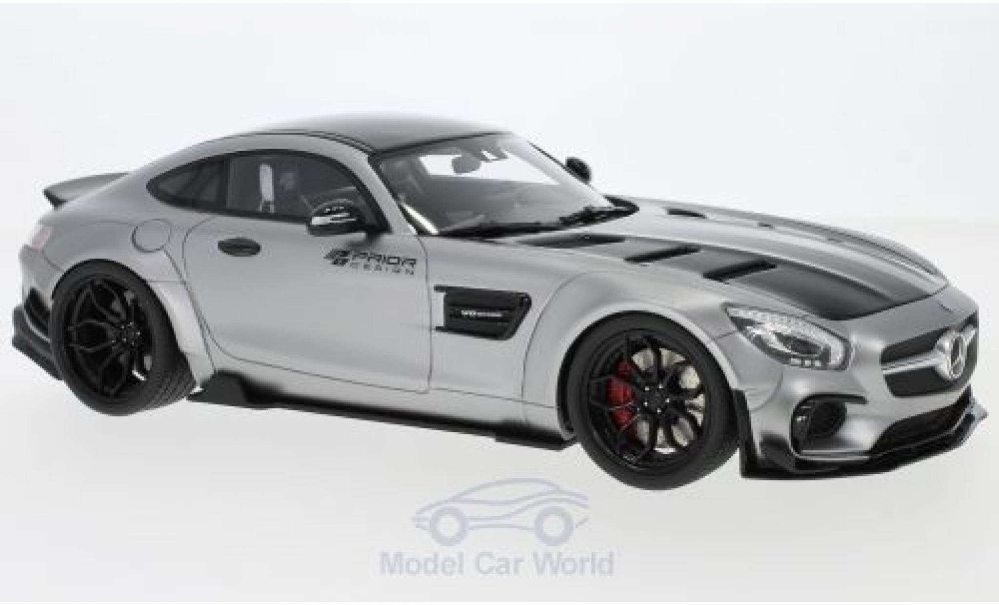 Mercedes AMG GT 1/18 GT Spirit Modified by Prior Design grijs/zwart 2015 modelauto