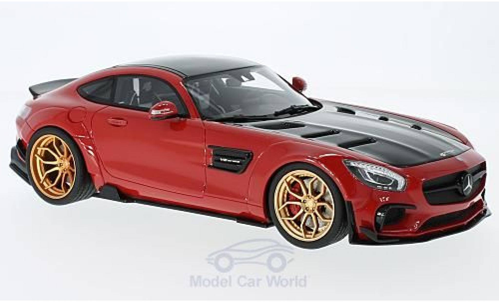 Mercedes AMG GT 1/18 GT Spirit Prior Design rood/zwart modelauto