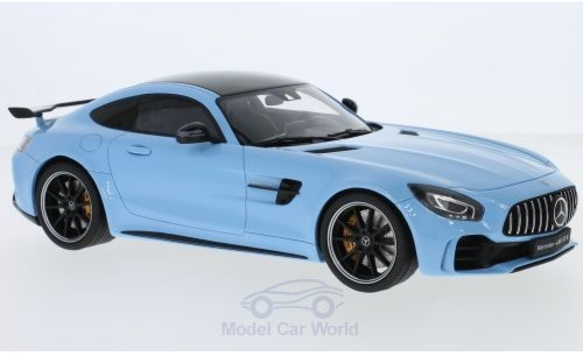 Mercedes AMG GT 1/18 GT Spirit -R blauw 2017 modelauto