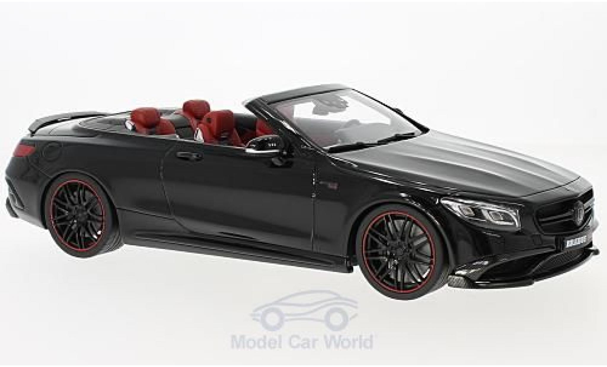Mercedes CLA 1/18 GT Spirit Brabus 850 S Class Cabrio zwart 2016 modelauto