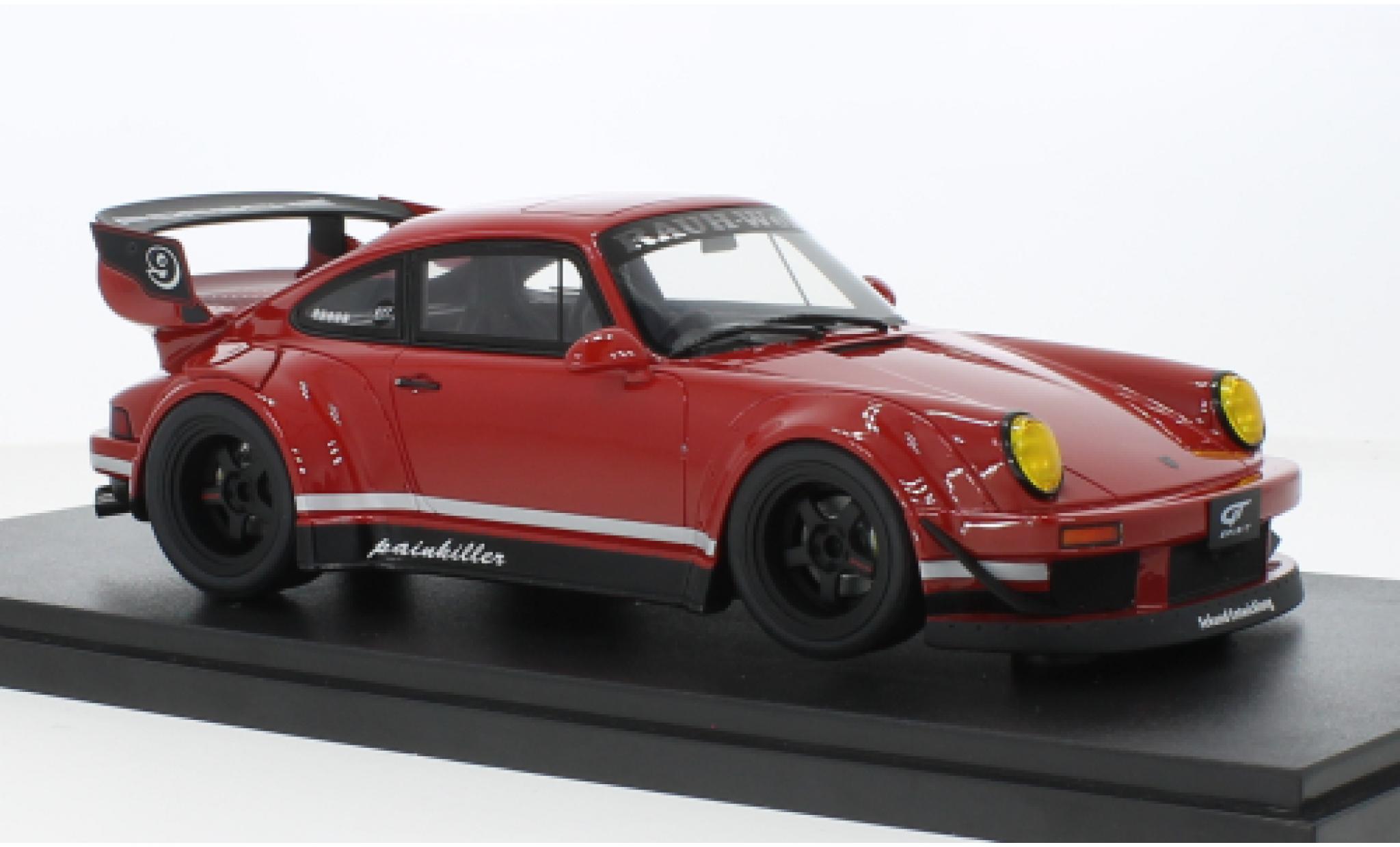 Porsche 964 RWB 1/18 GT Spirit 911  rood Painkiller 1:18 modelauto