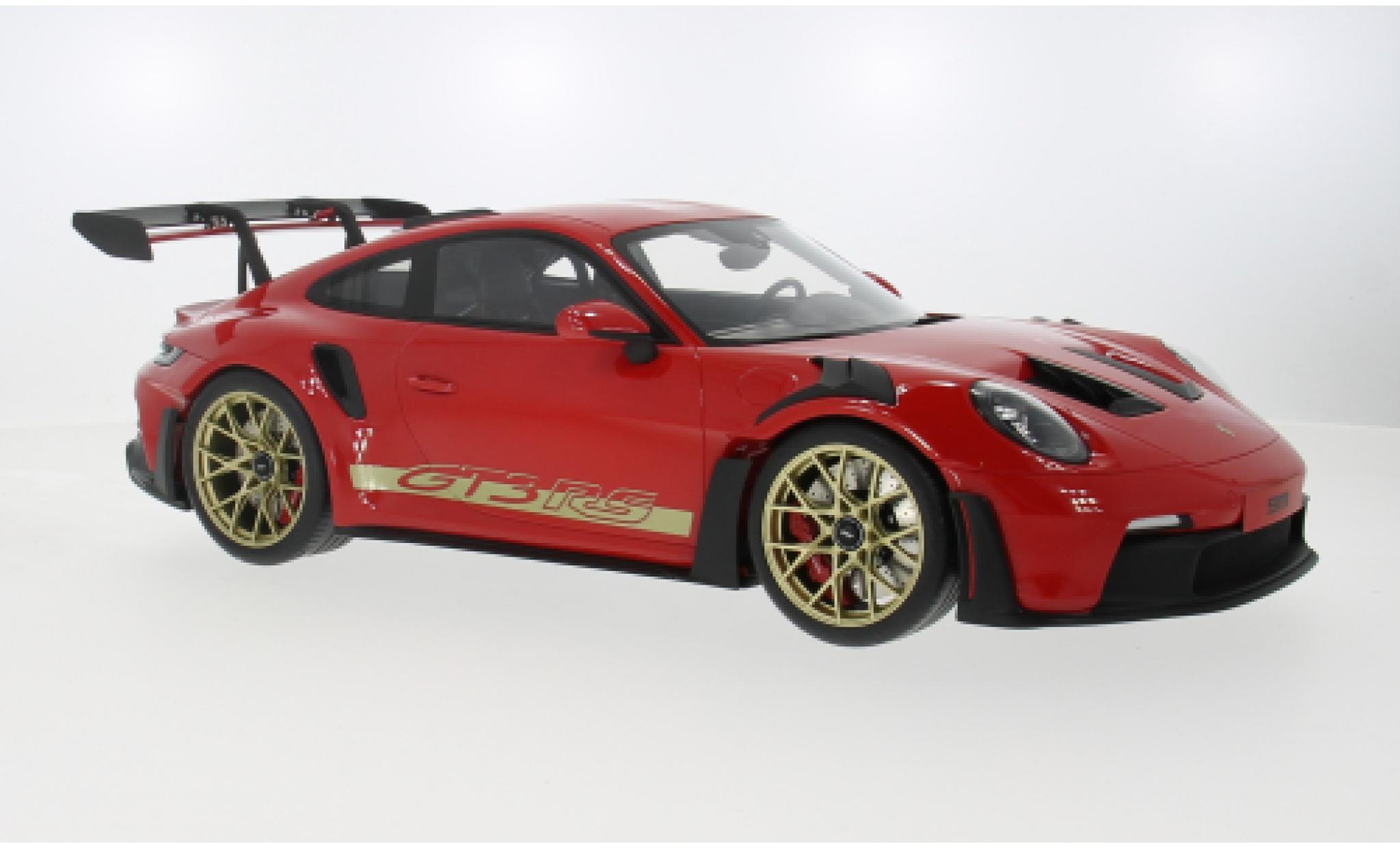 Porsche 992 GT3 R 1/12 GT Spirit 911  S rood/Dekor 2021 1:12 modelauto