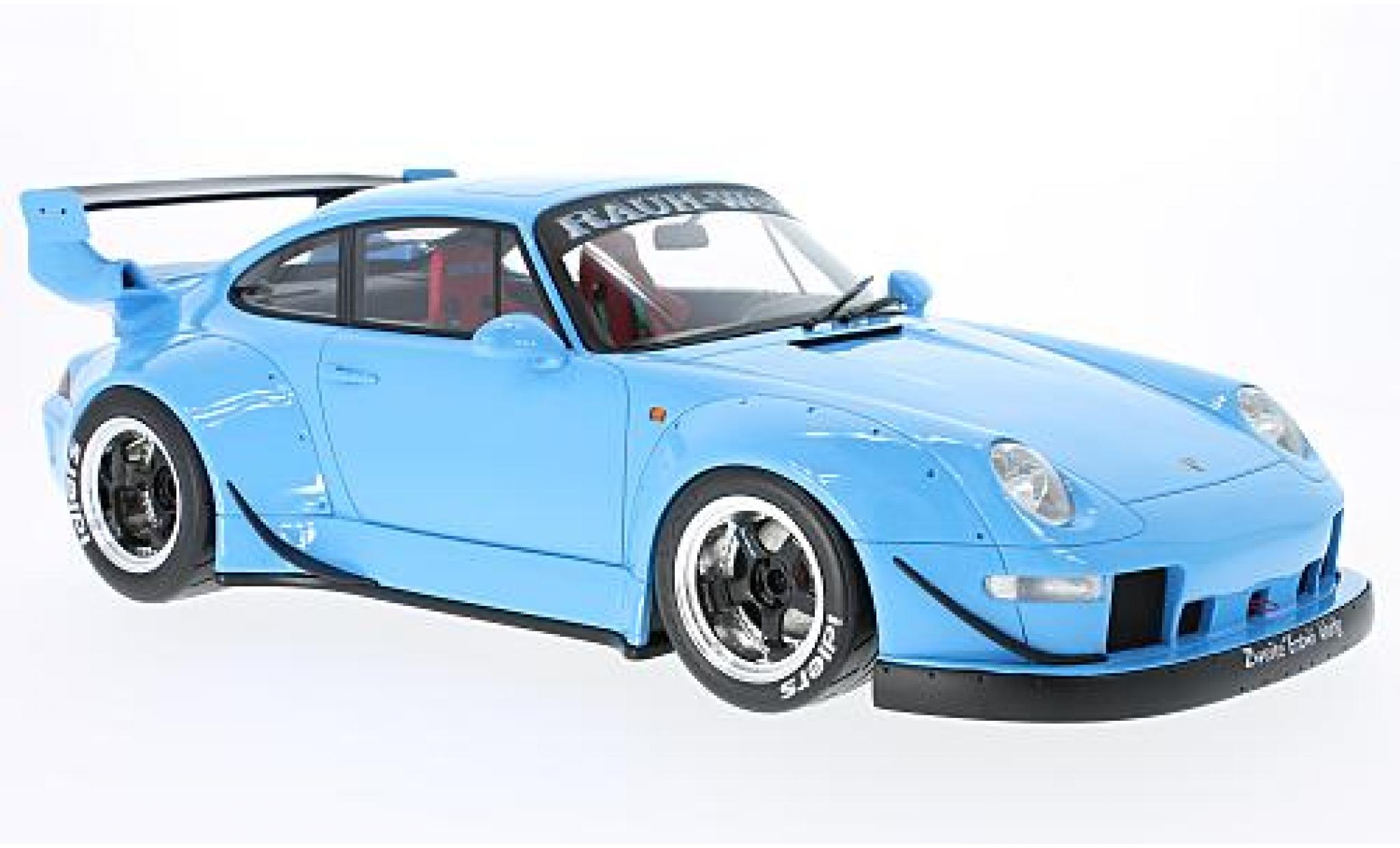 Porsche 993 RWB 1/12 GT Spirit 911 () RWB blauw modelauto