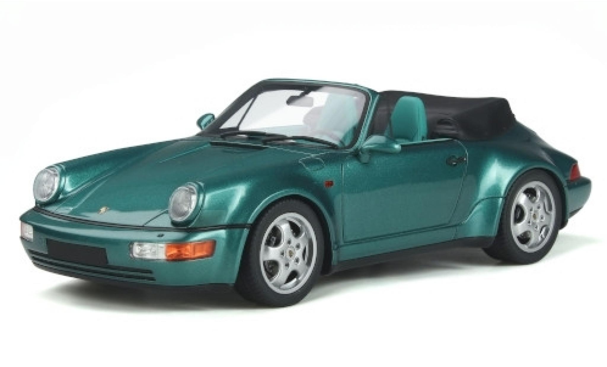 Porsche 964 Turbo 1/18 GT Spirit 911 Carrera 2 Cabriolet () metallic groen 1992 Turbo-Look modelauto