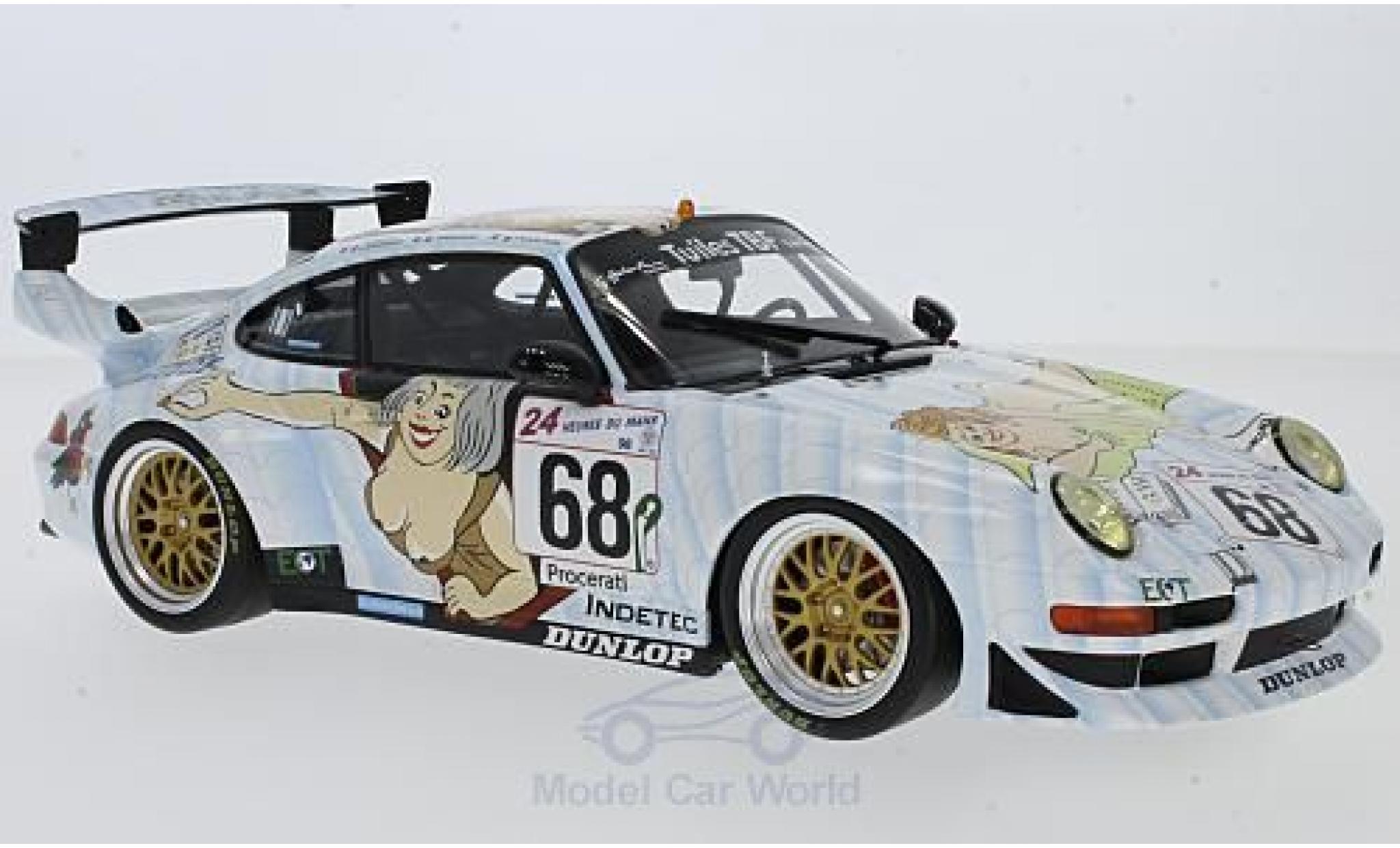Porsche 996 GT2 1/18 GT Spirit 911 GT2 No.68 Elf Haberthur Racing 24h Le Mans 1998 E.Graham/H.Poulain/J-P.Maury-Laribiere modelauto