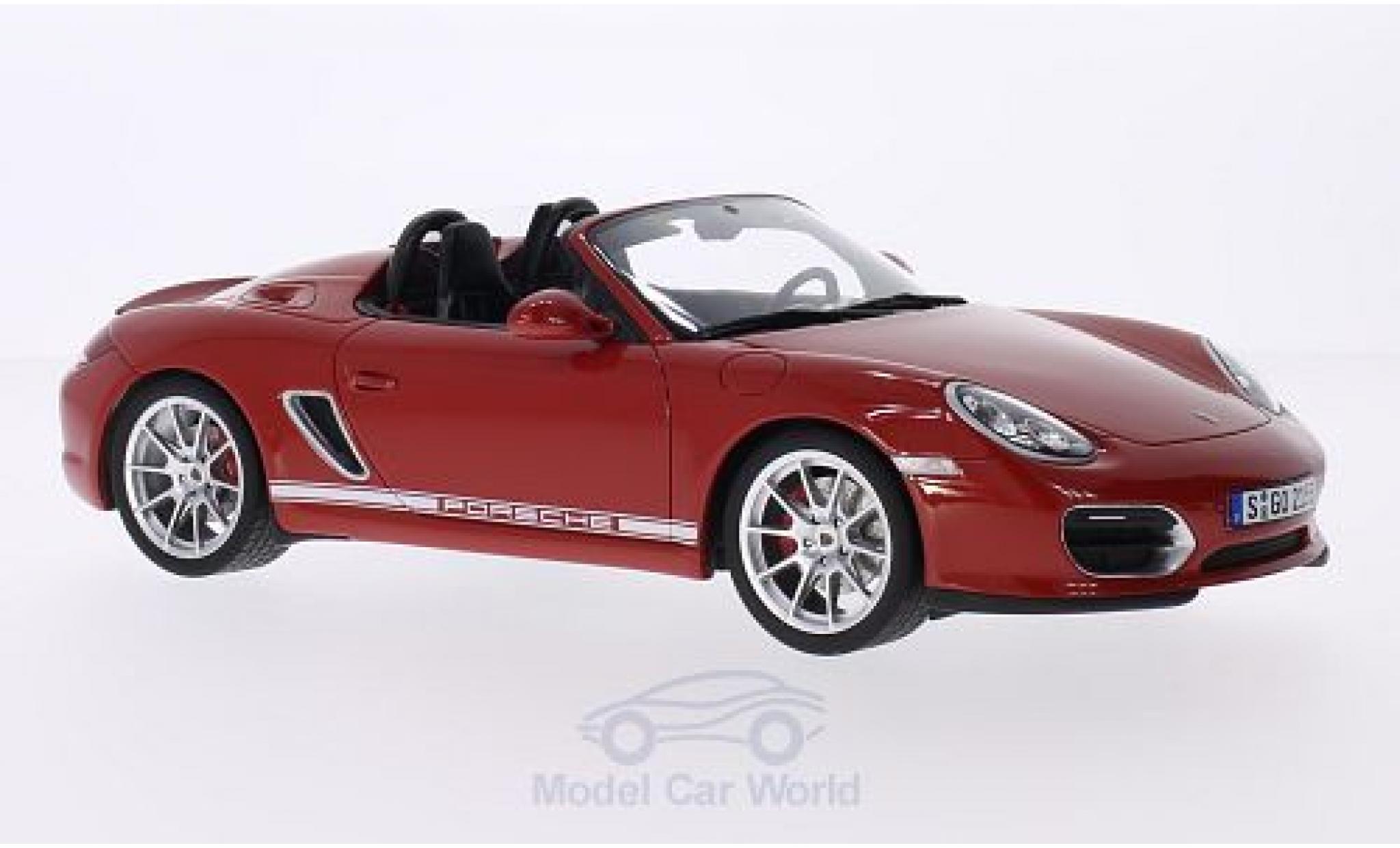 Porsche Boxster 1/18 GT Spirit (987) Spyder rood modelauto