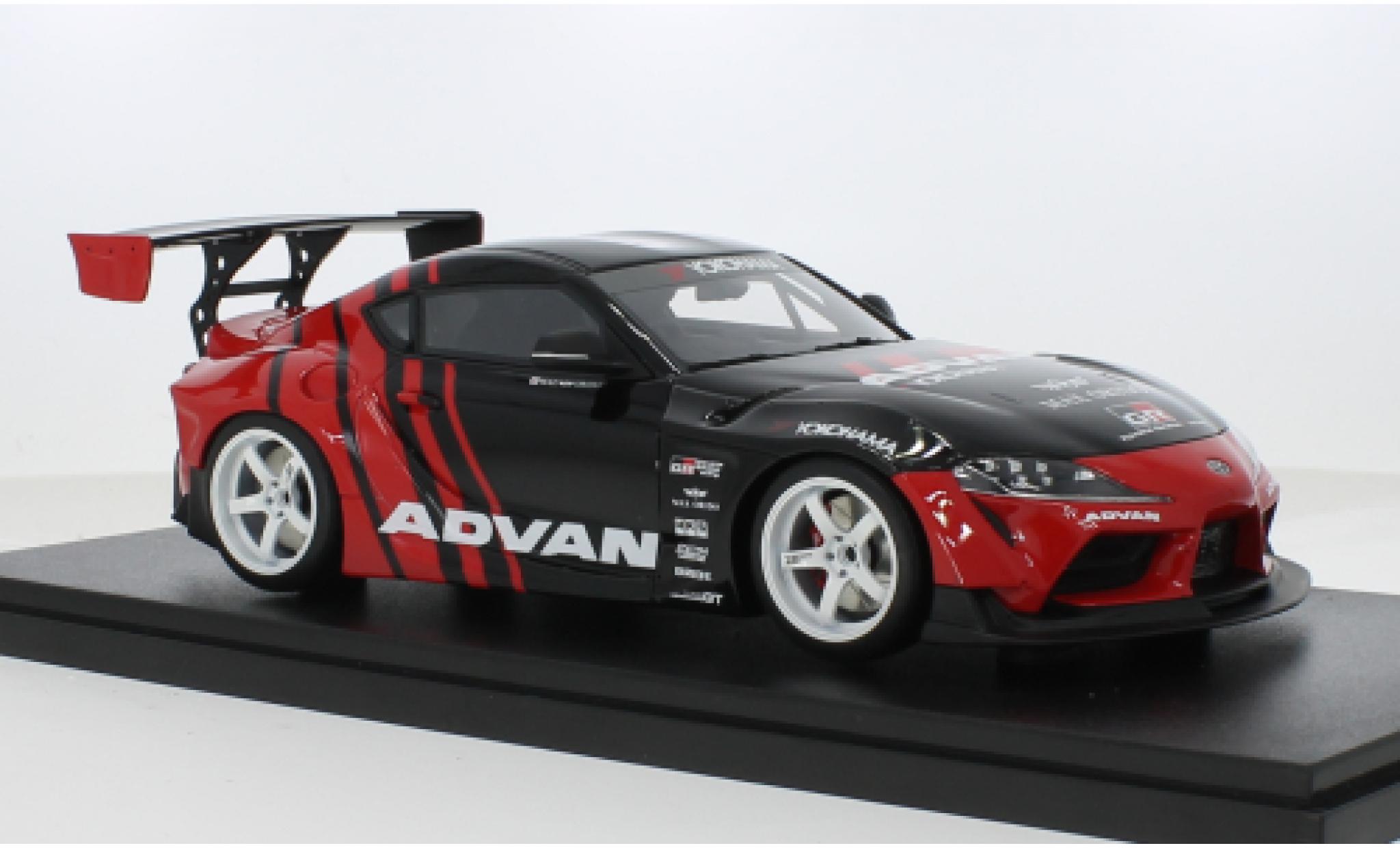 Toyota Supra 1/18 GT Spirit GR by Advan zwart/rood 2020 1:18 modelauto