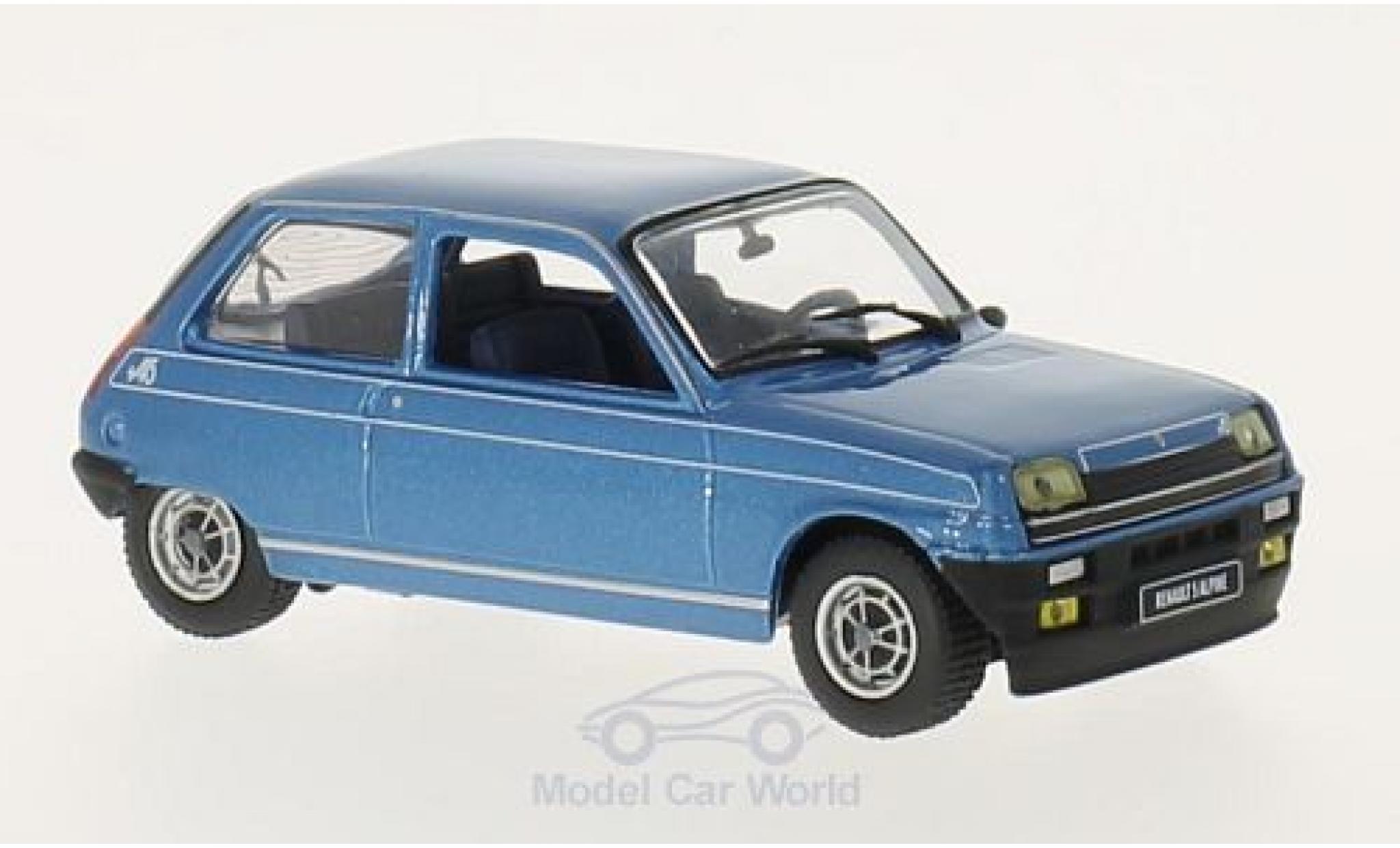 Renault 5 Alpine 1/43 GTI Collection Alpine metallic blauw 1976 modelauto