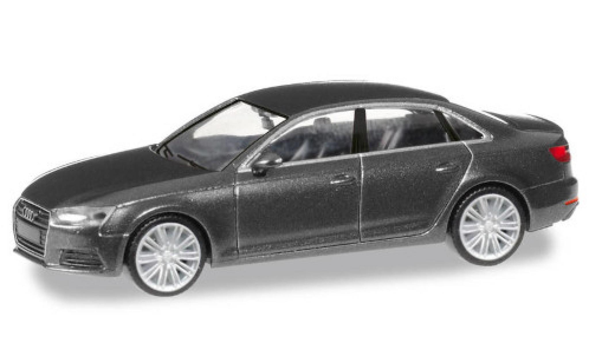 Audi A4 1/87 Herpa (B9) metallic grijs modelauto