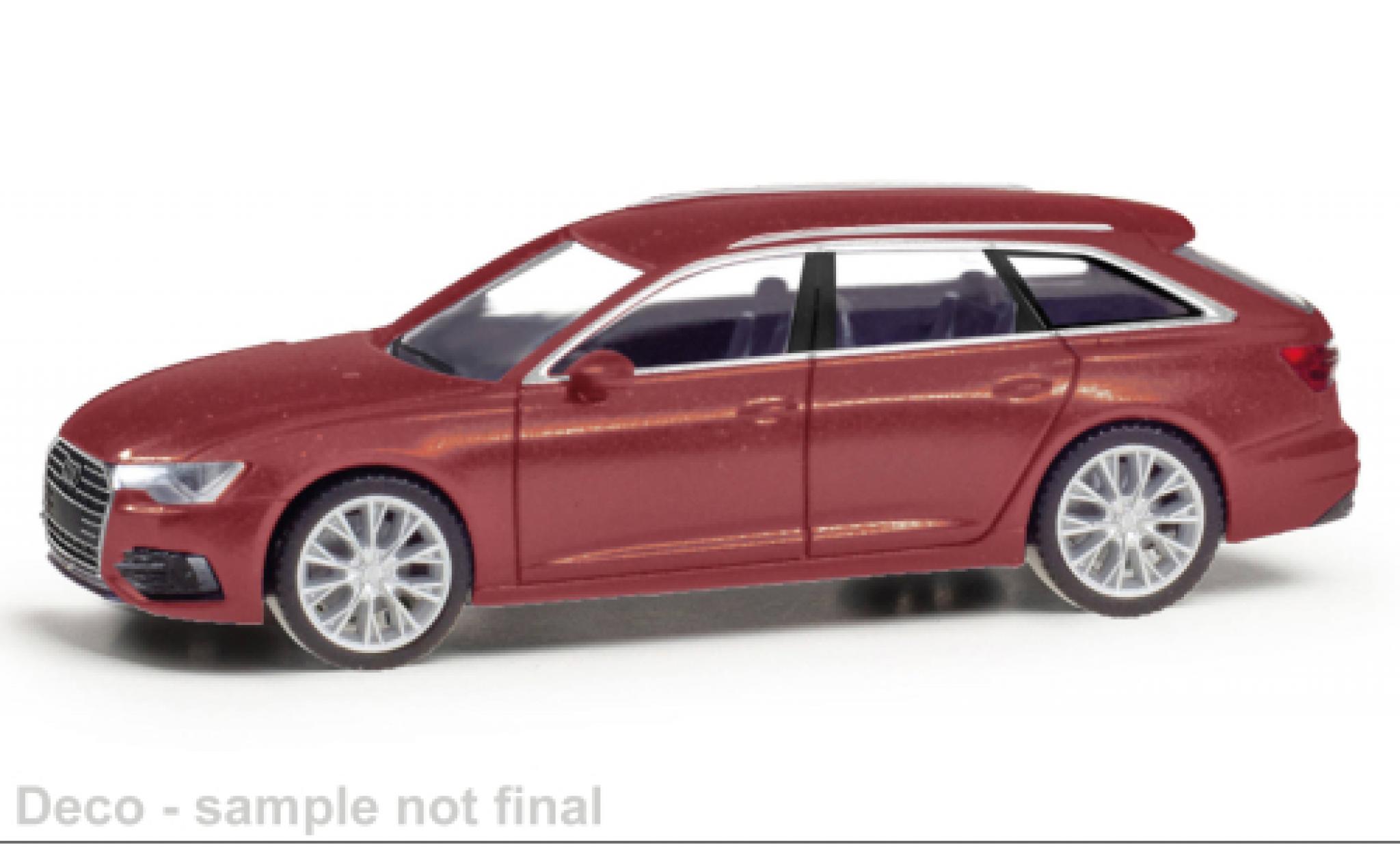 Audi A6 1/87 Herpa Avant rood 1:87 modelauto