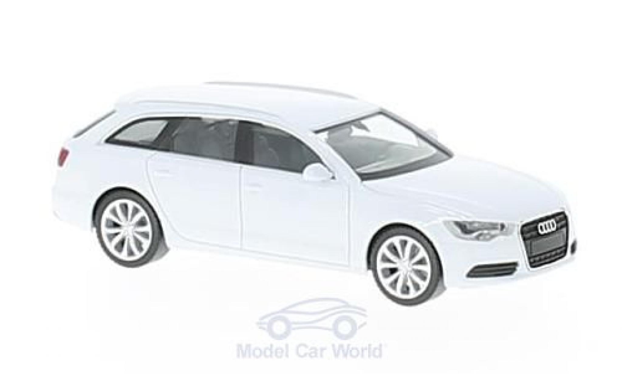 Audi A6 1/87 Herpa Avant metallic wit modelauto