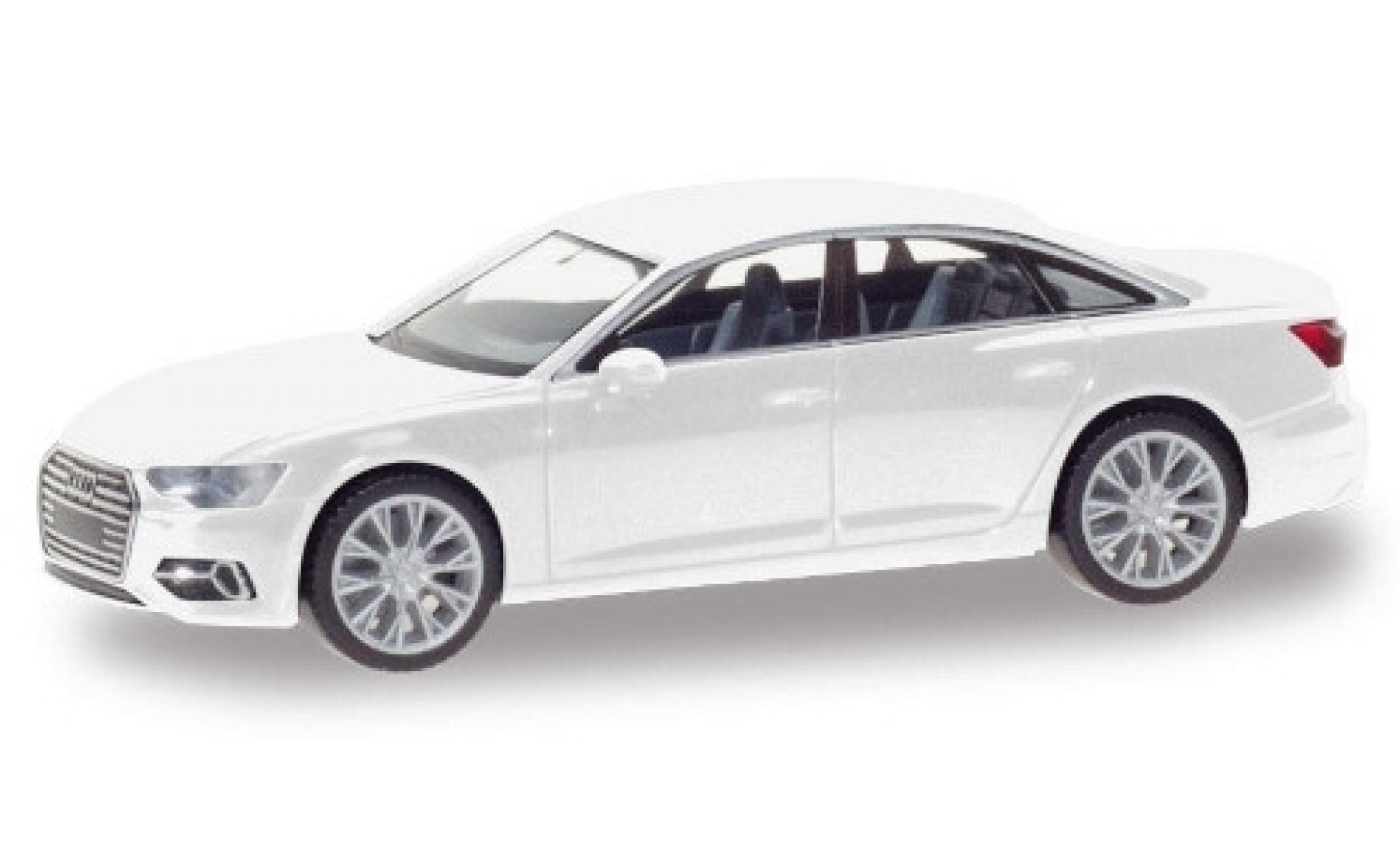 Audi A6 1/87 Herpa Sedan wit modelauto